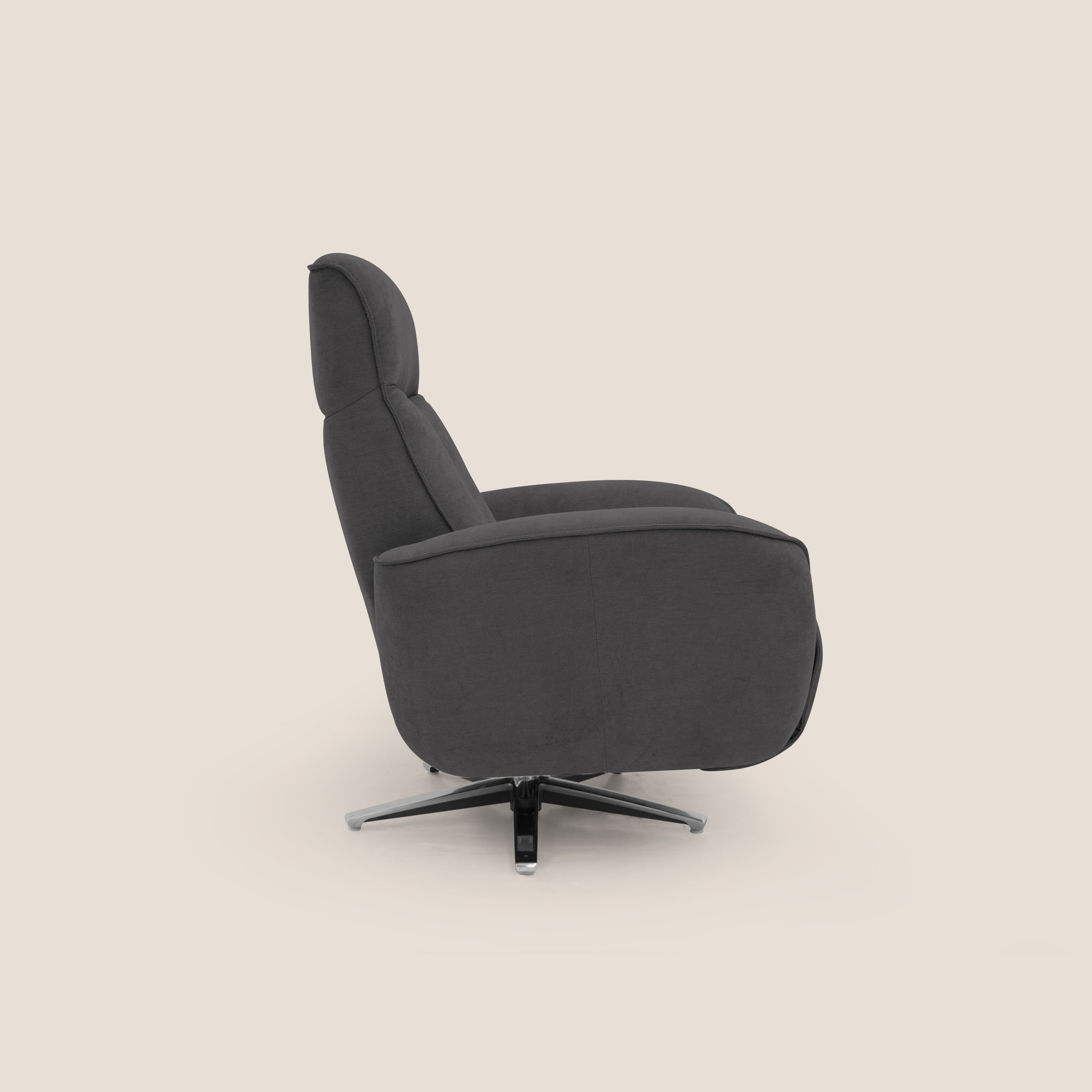 EVA Poltroncina RELAX in morbido tessuto impermeabile T02 nero - divani.store