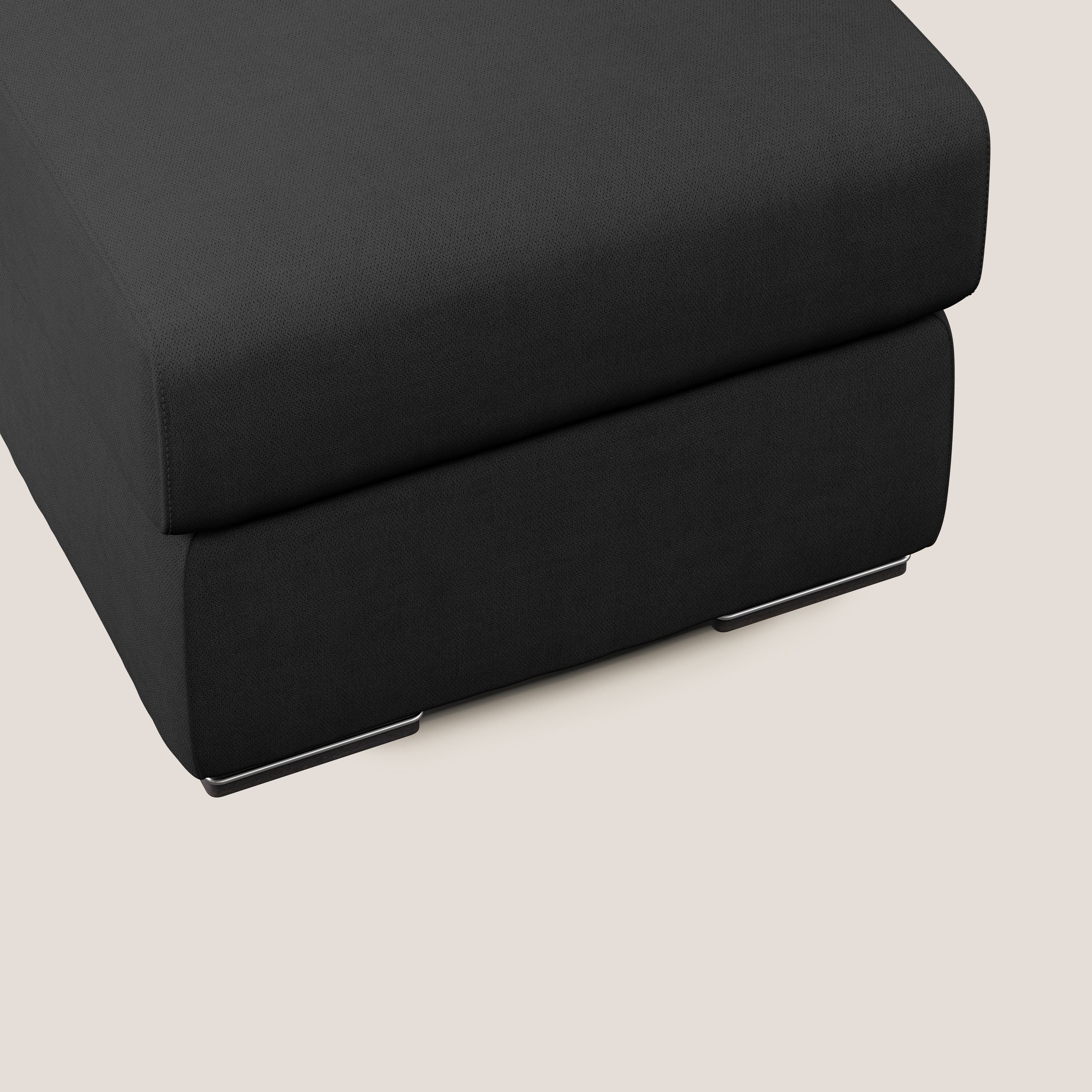 Sun pouf apribile contenitore in tessuto impermeabile T02 nero - divani.store