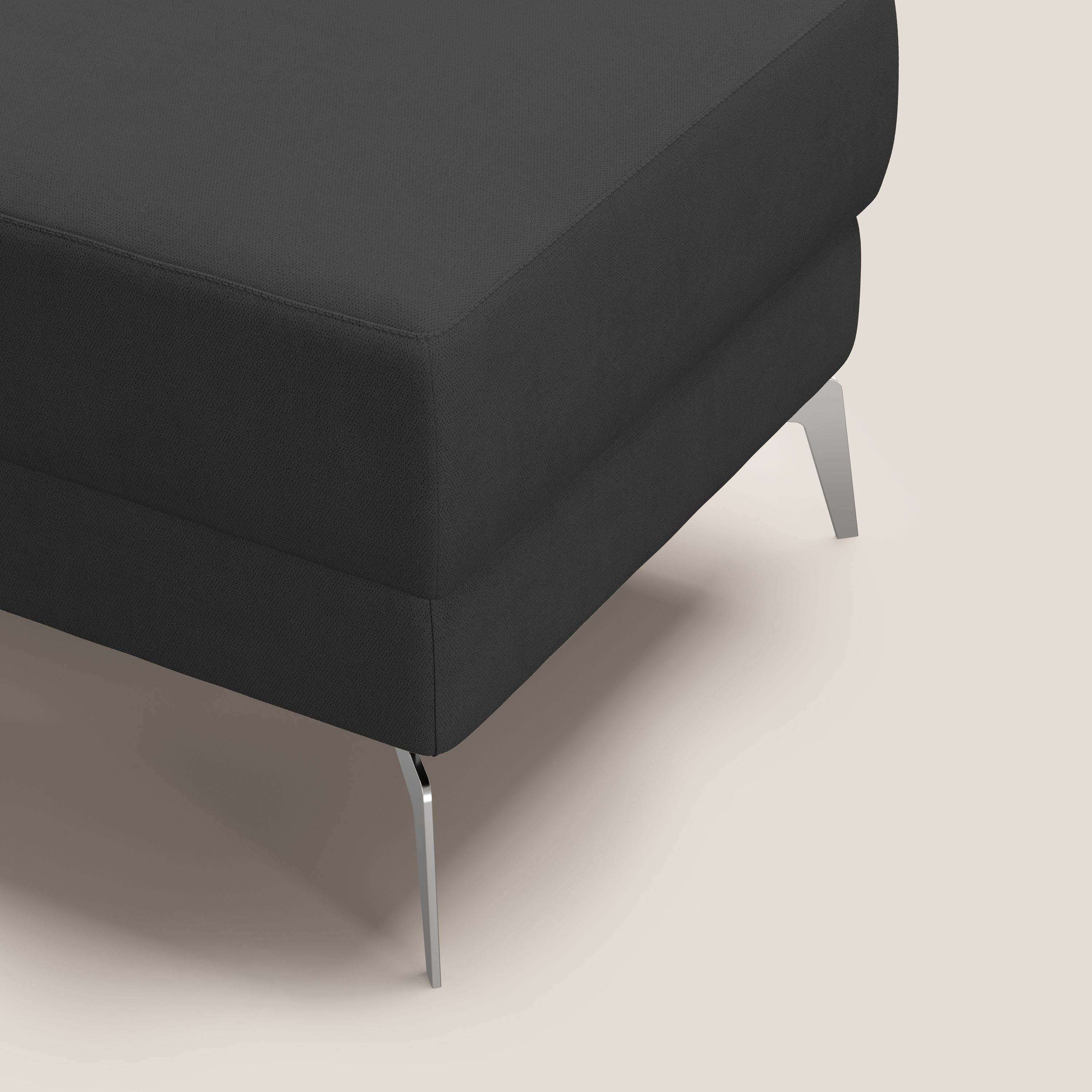 Star Pouf con piedini alti in tessuto impermeabile T02 nero - divani.store