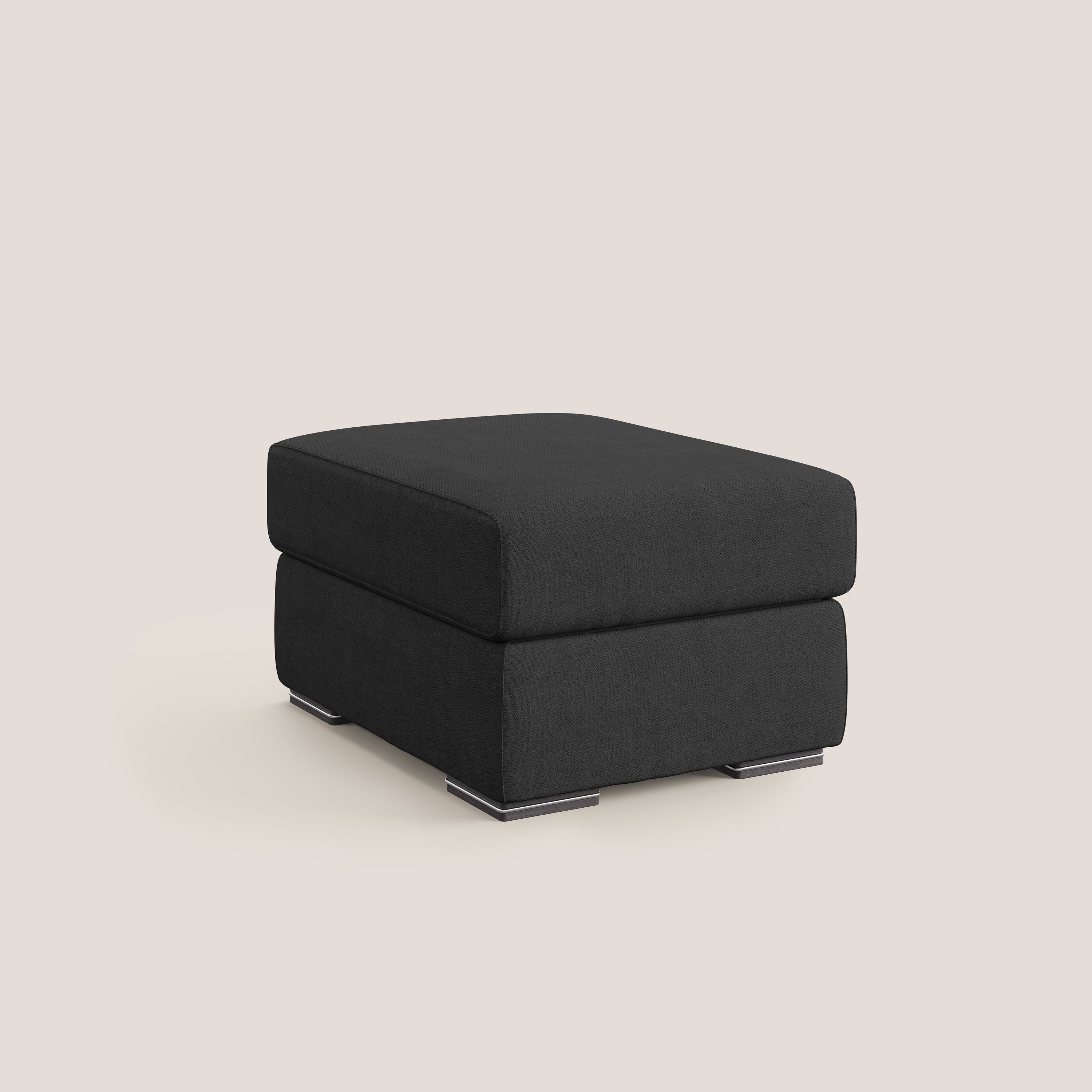 Sun pouf apribile contenitore in tessuto impermeabile T02 nero - divani.store