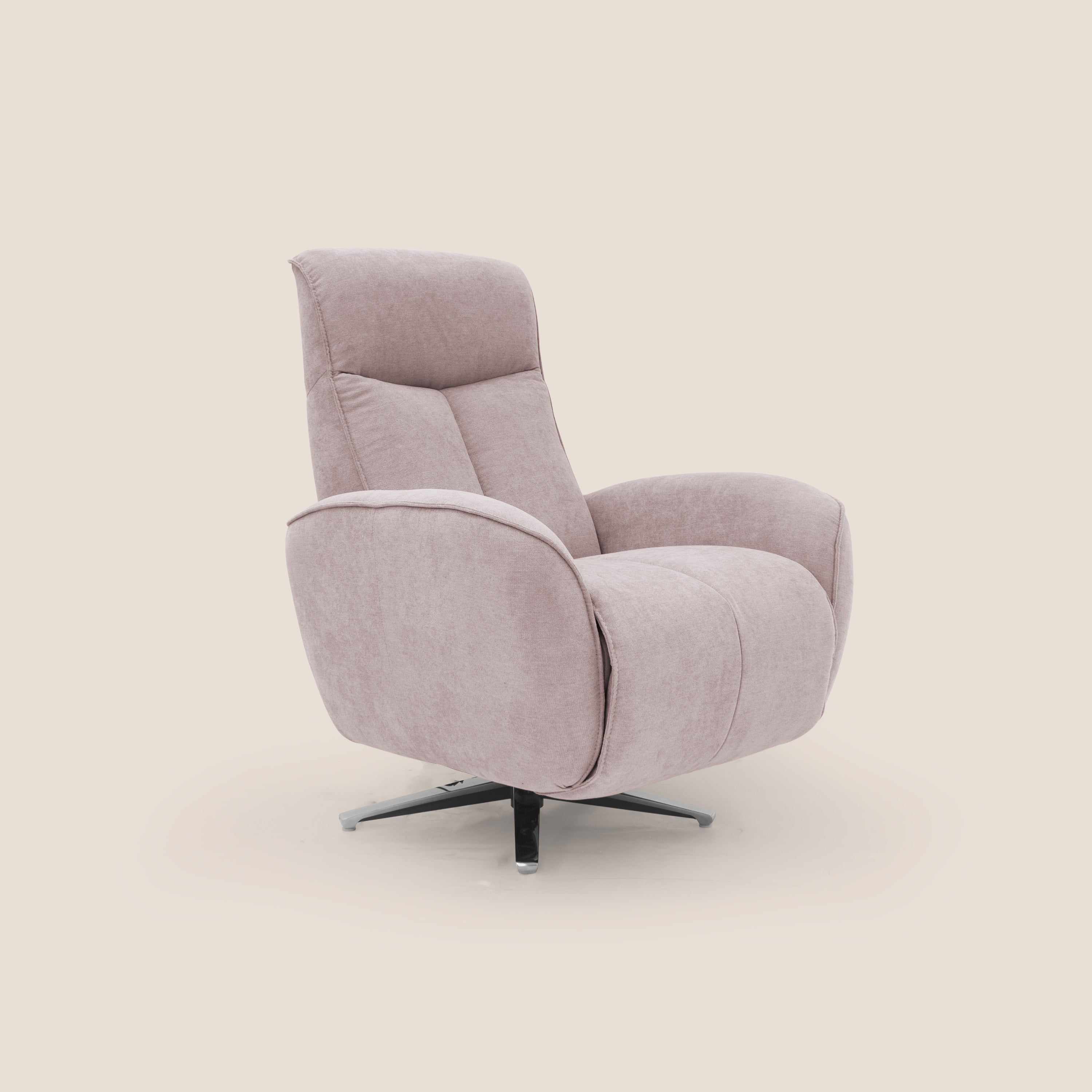 EVA Poltroncina RELAX in morbido tessuto impermeabile T02 rosa - divani.store