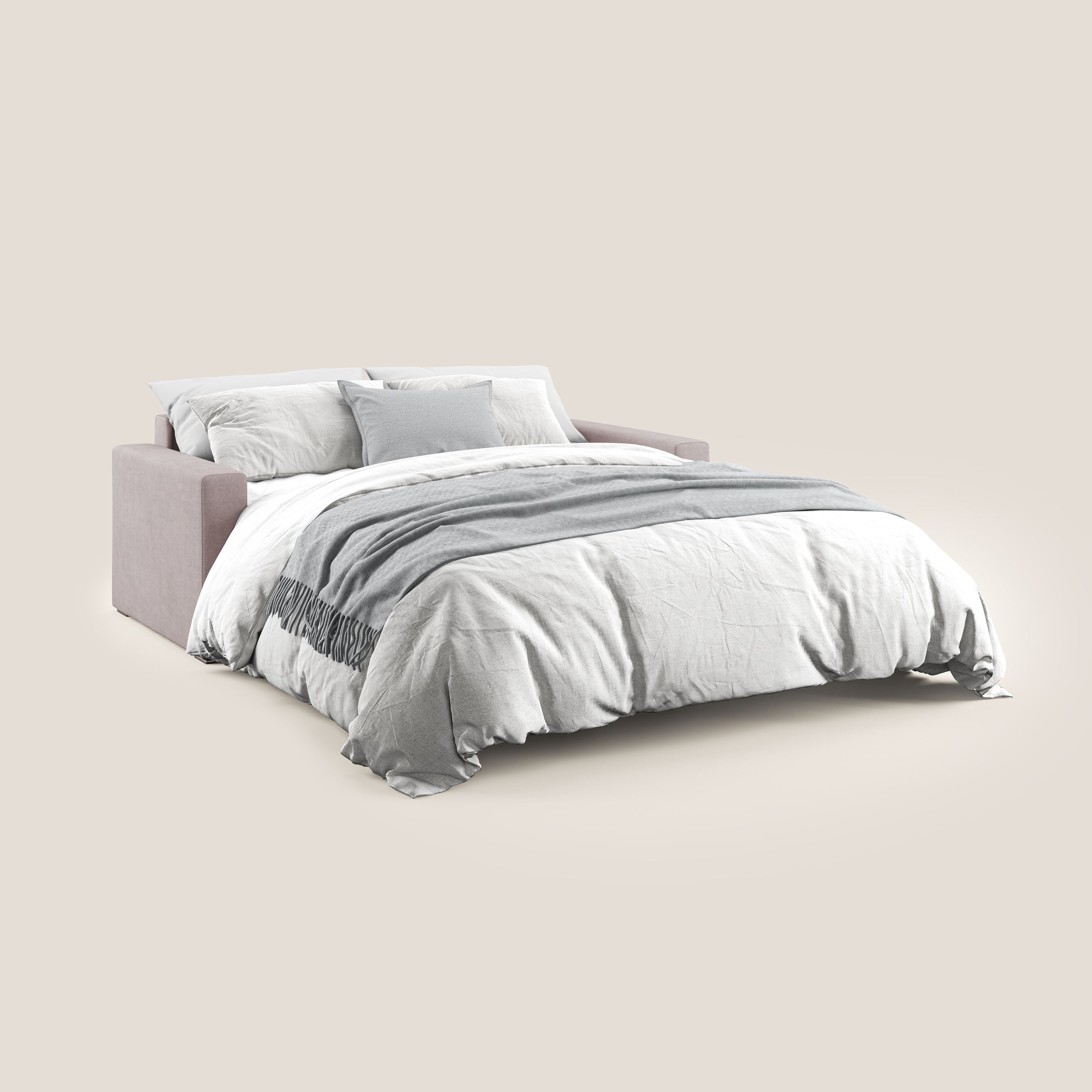 Best Divano letto matrimoniale in tessuto impermeabile T02 rosa - divani.store