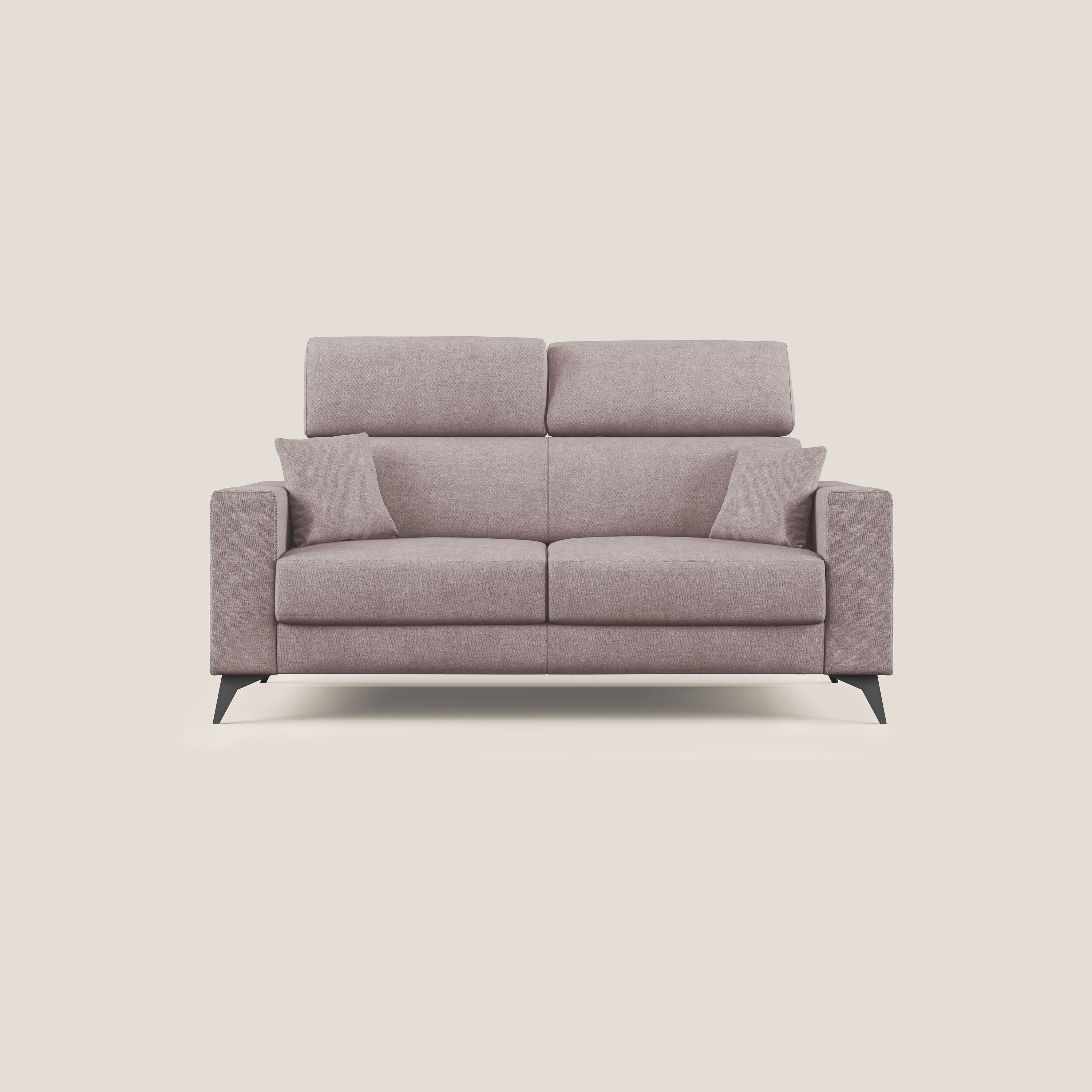 Pegaso divano letto con poggiatesta reclinabili e rivestimento T02 rosa - divani.store