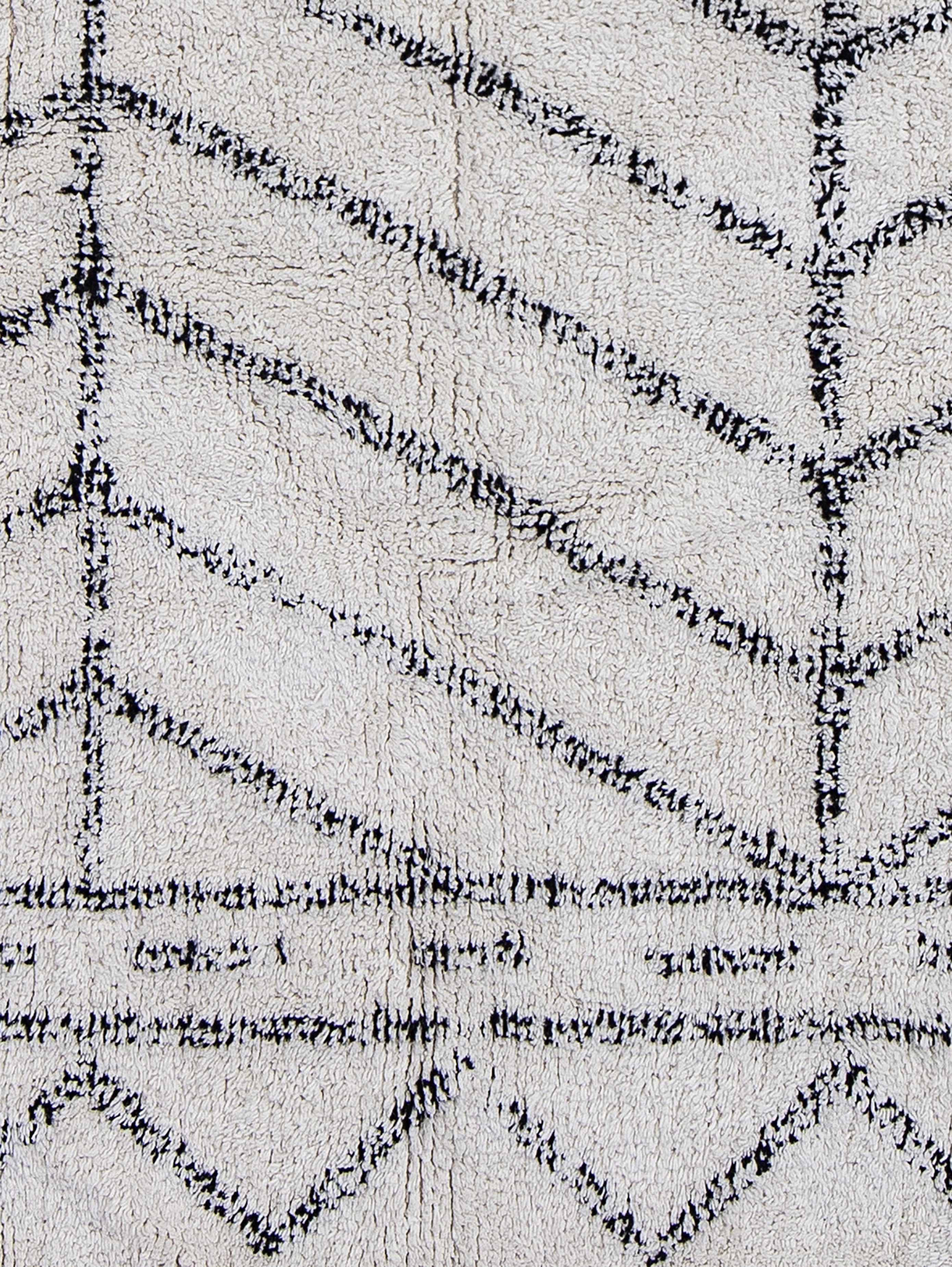 Oiva tappeto con motivo astratto in cotone naturale 300 x 200 cm - divani.store