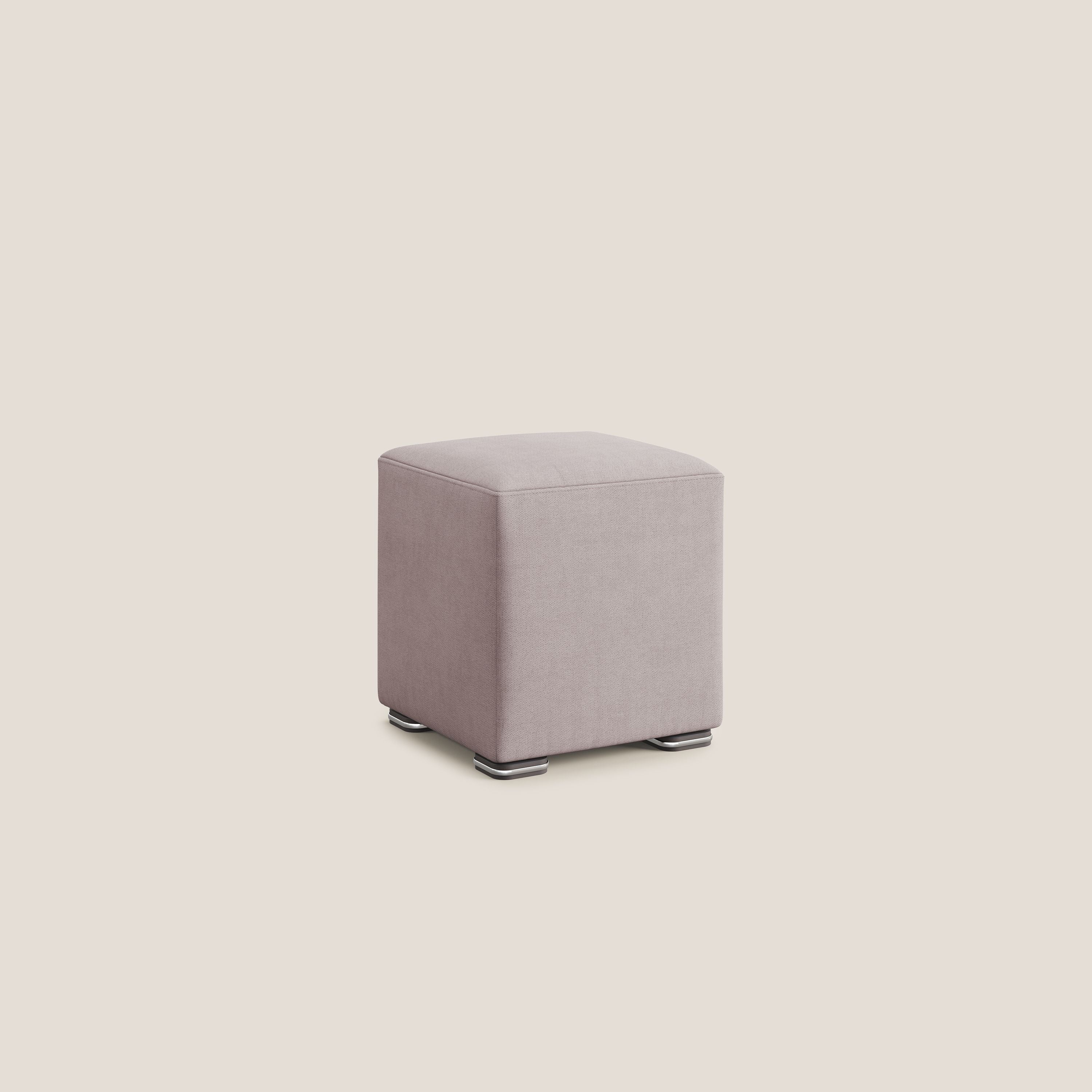 Cube pouf in tessuto morbido impermeabile T02 rosa - divani.store