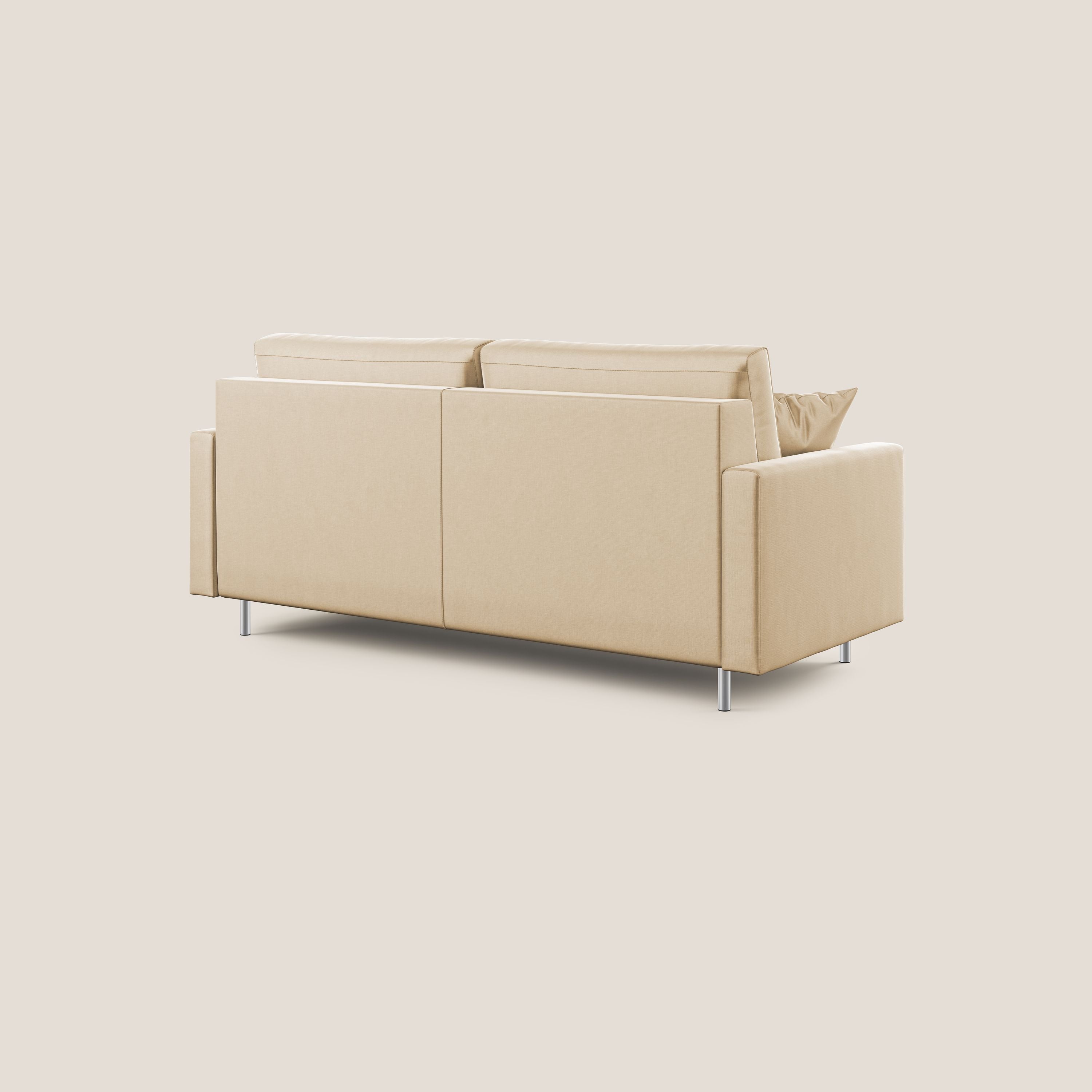 Andromeda divano letto matrimoniale in velluto morbido impermeabile T01 beige - divani.store
