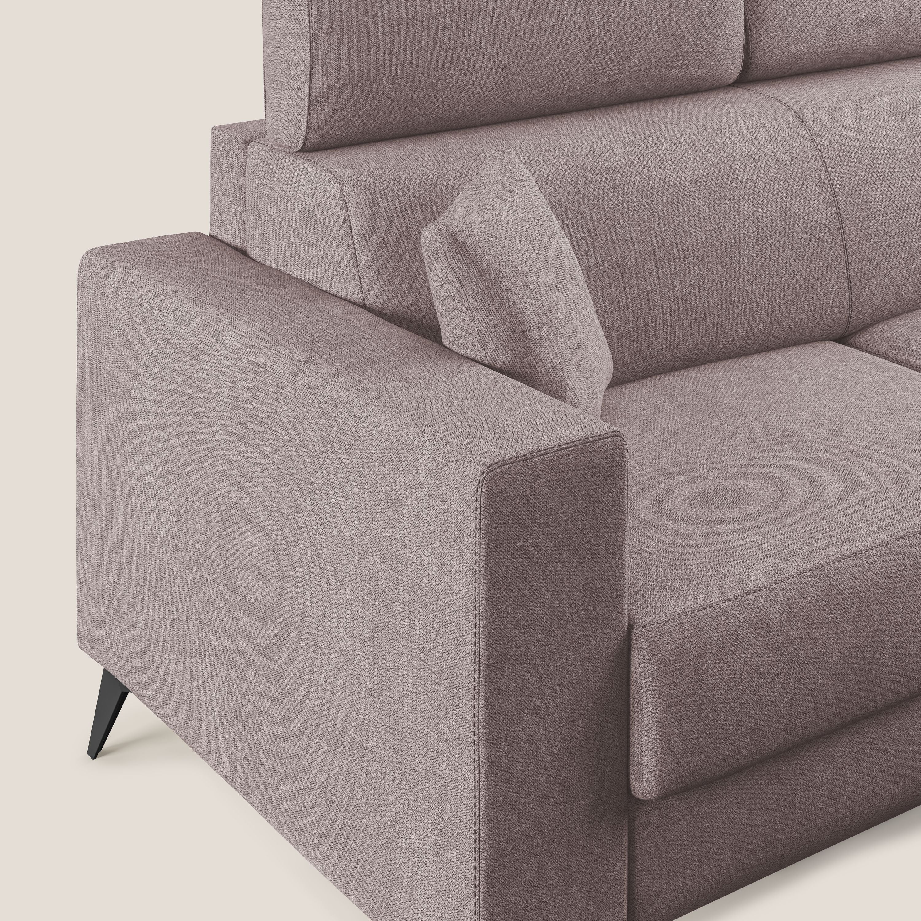 Pegaso divano letto con poggiatesta reclinabili e rivestimento T02 rosa - divani.store