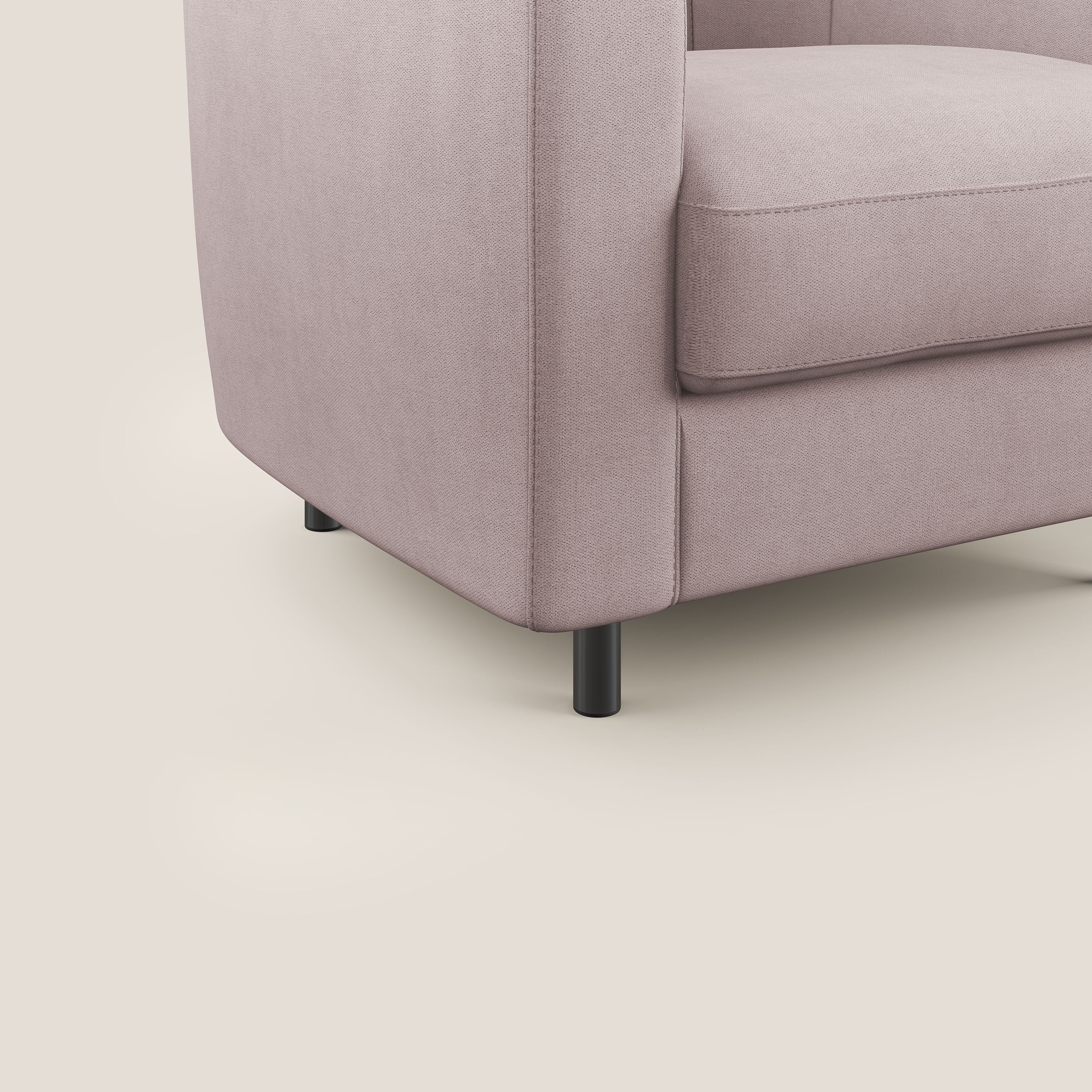 Pandora Poltroncina in tessuto morbido impermeabile T02 rosa - divani.store