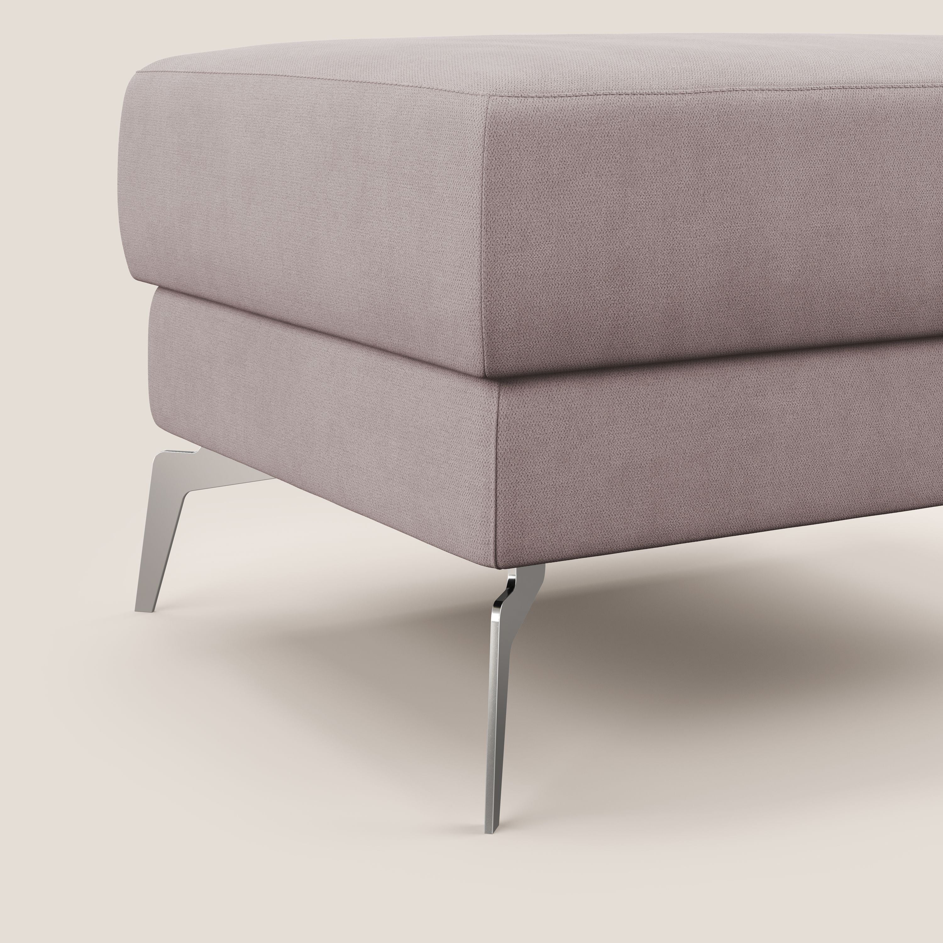 Star Pouf con piedini alti in tessuto impermeabile T02 rosa - divani.store