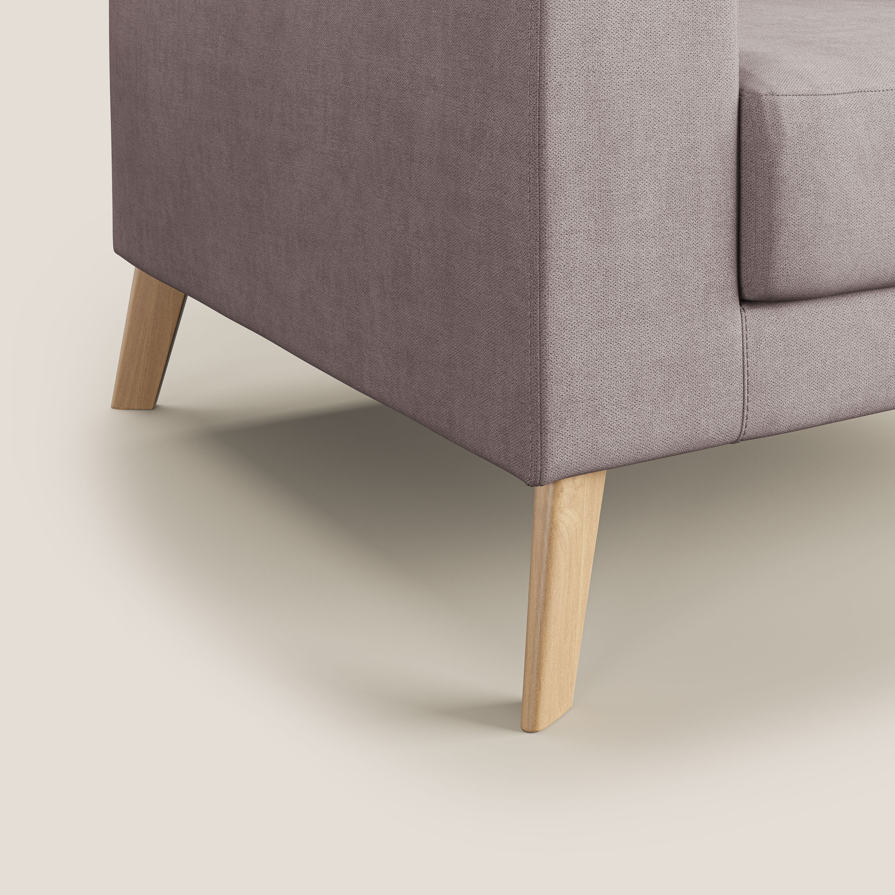 Danish poltroncina in tessuto morbido impermeabile T02 rosa - divani.store