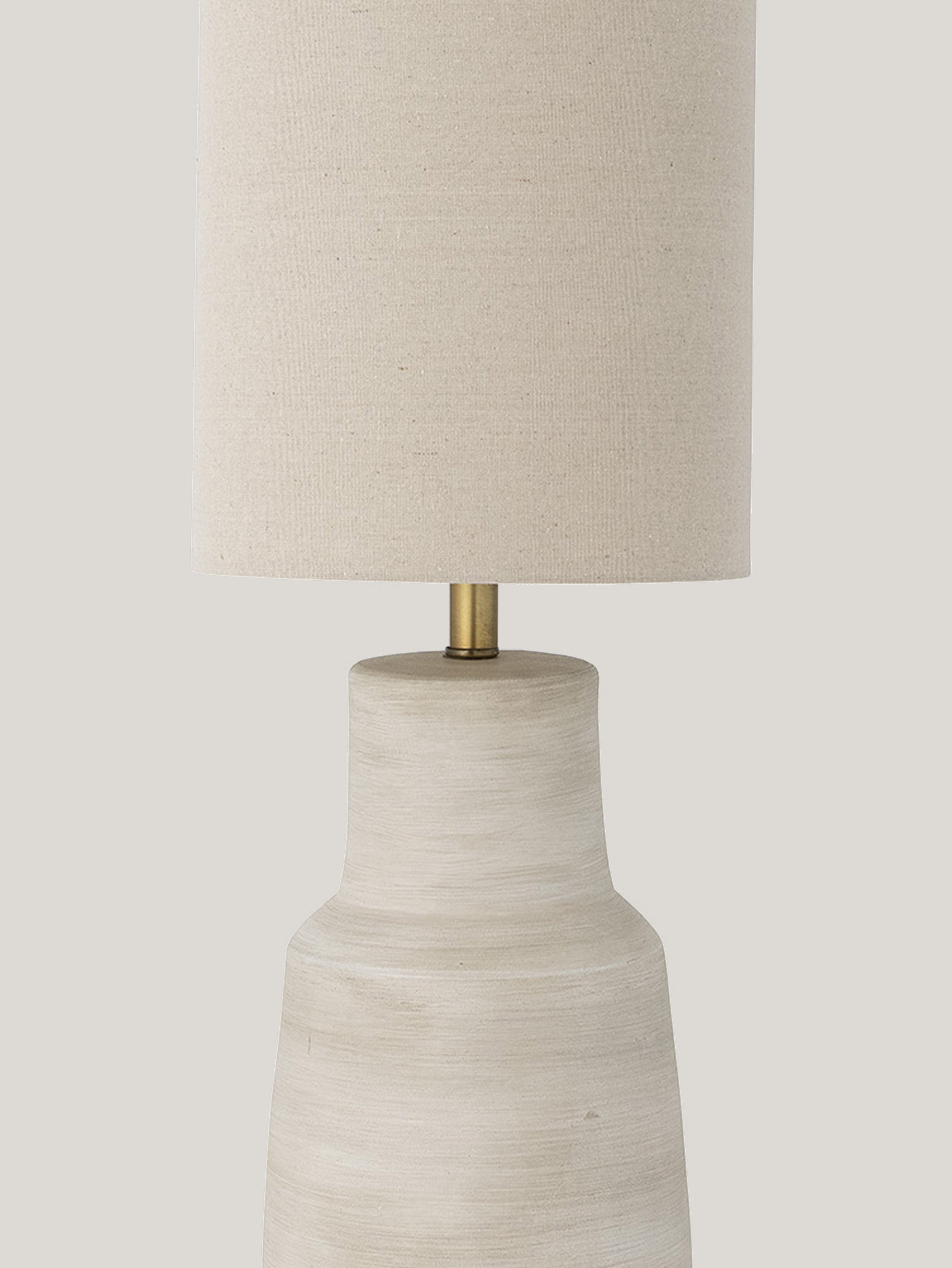 Linetta lampada da terra con base in gres stoneware bianco - divani.store