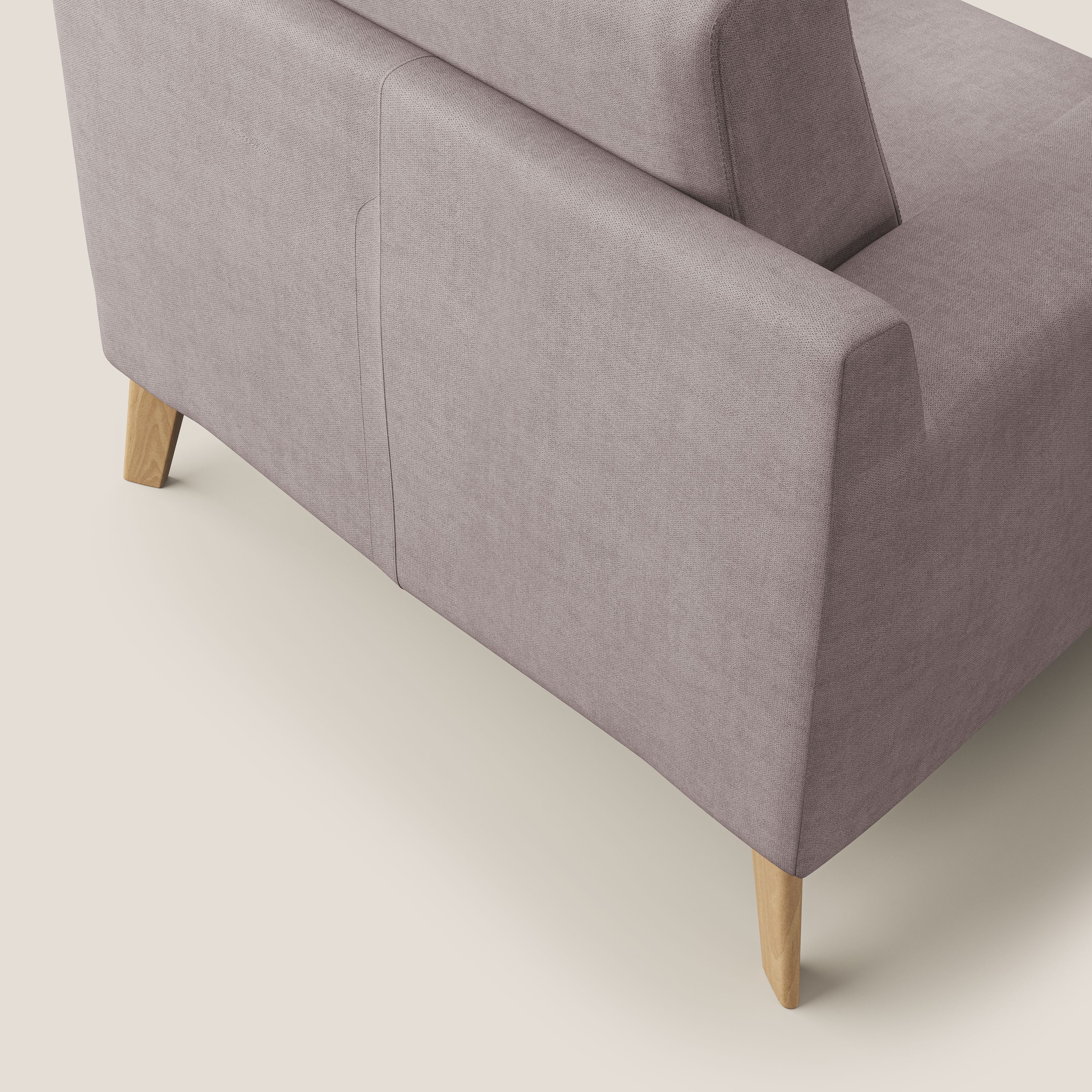 Danish poltroncina in tessuto morbido impermeabile T02 rosa - divani.store