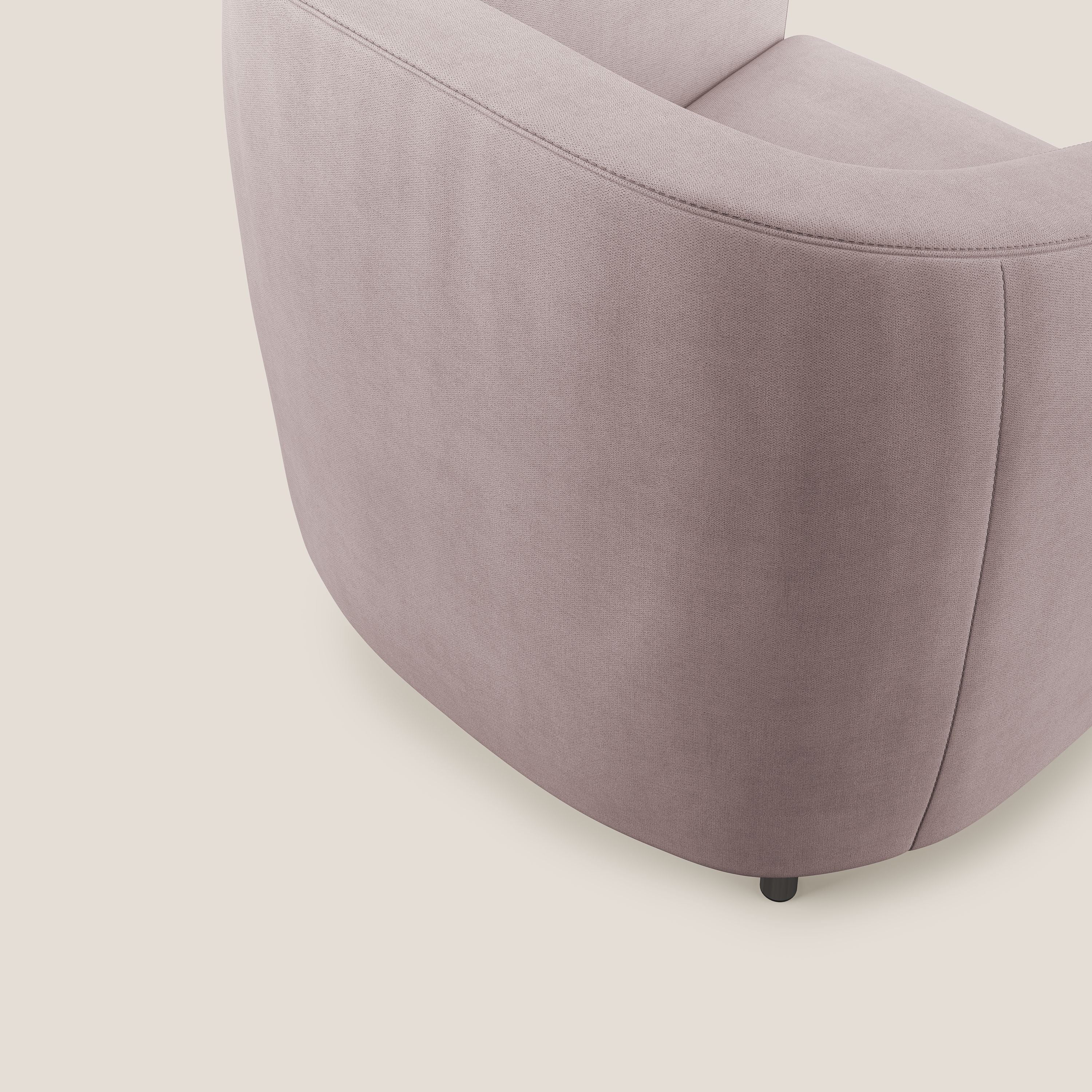 Pandora Poltroncina in tessuto morbido impermeabile T02 rosa - divani.store