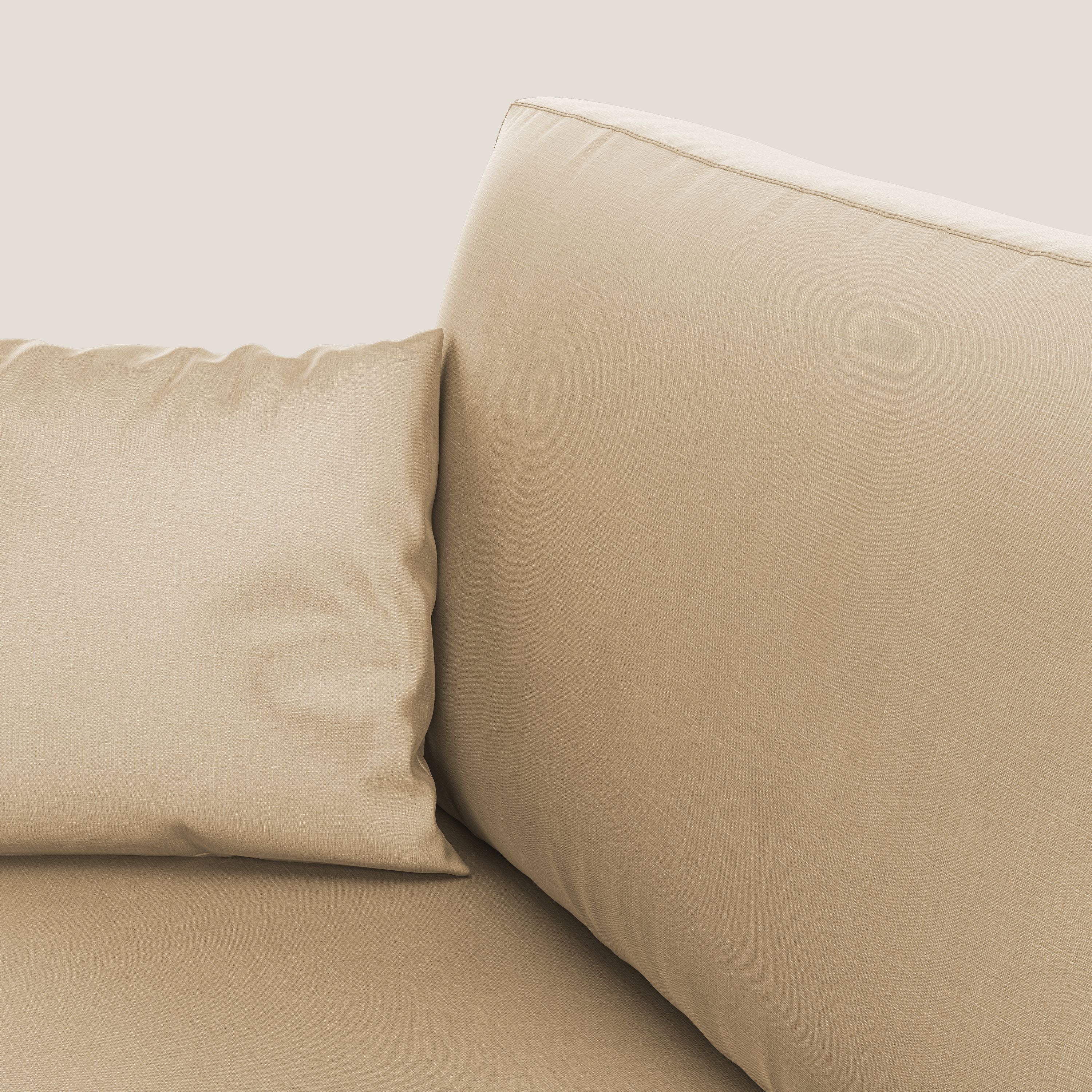 Andromeda divano letto matrimoniale in velluto morbido impermeabile T01 beige - divani.store