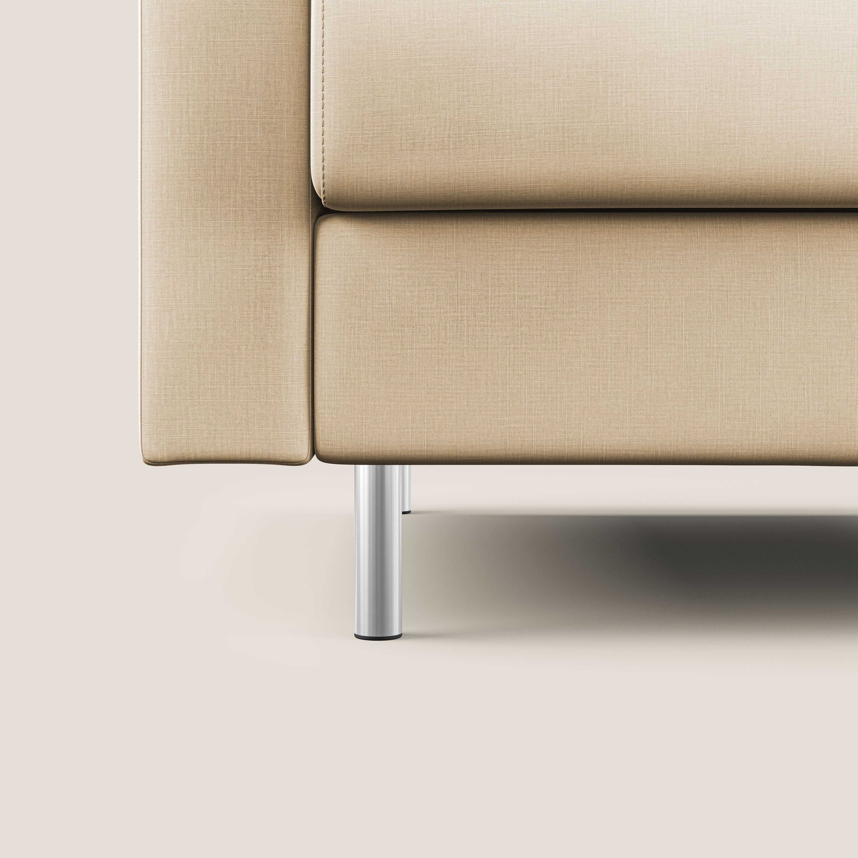 Andromeda divano letto matrimoniale in velluto morbido impermeabile T01 beige - divani.store