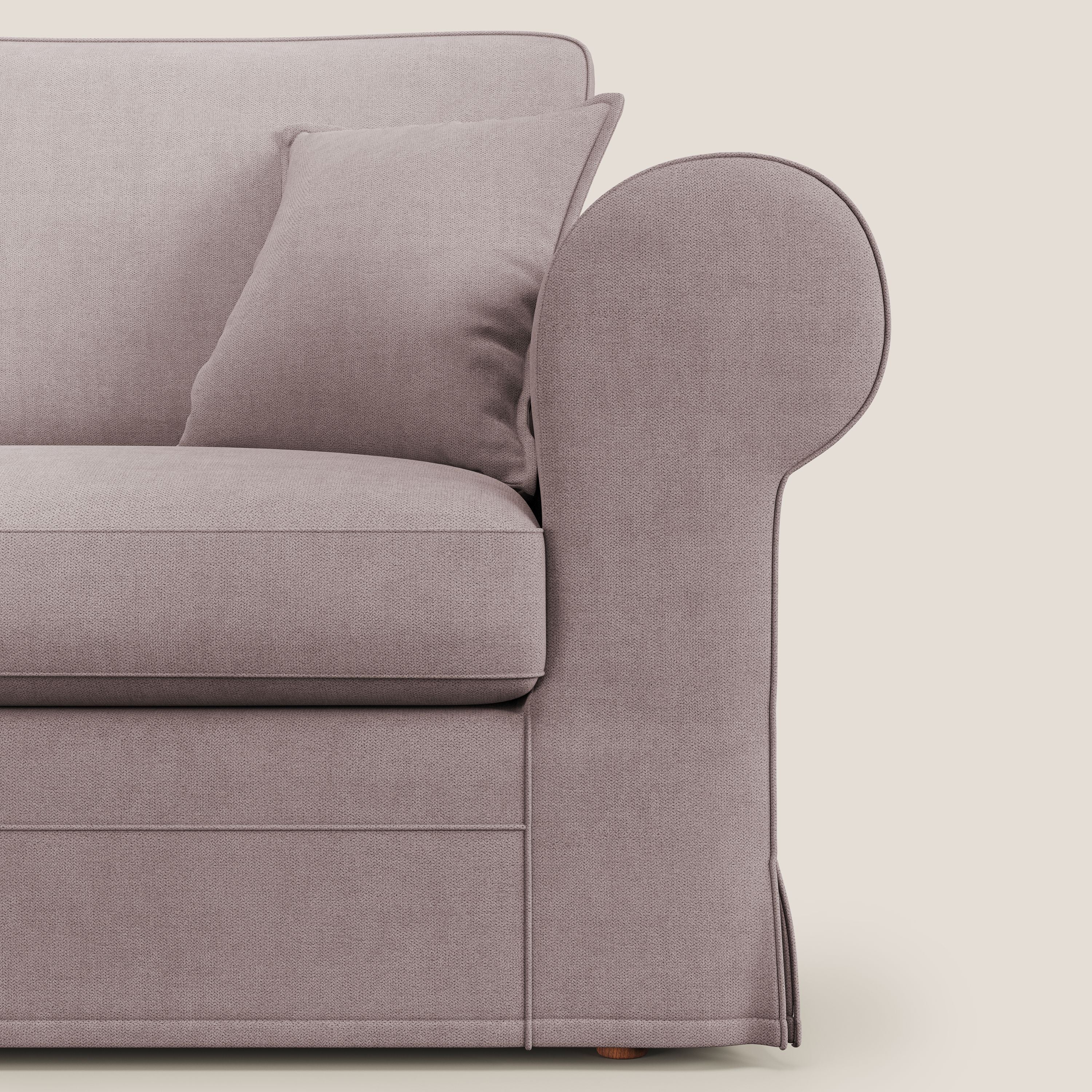 Lady divano classico in piuma d'oca realizzato con tessuto impermeabile T02 rosa - divani.store