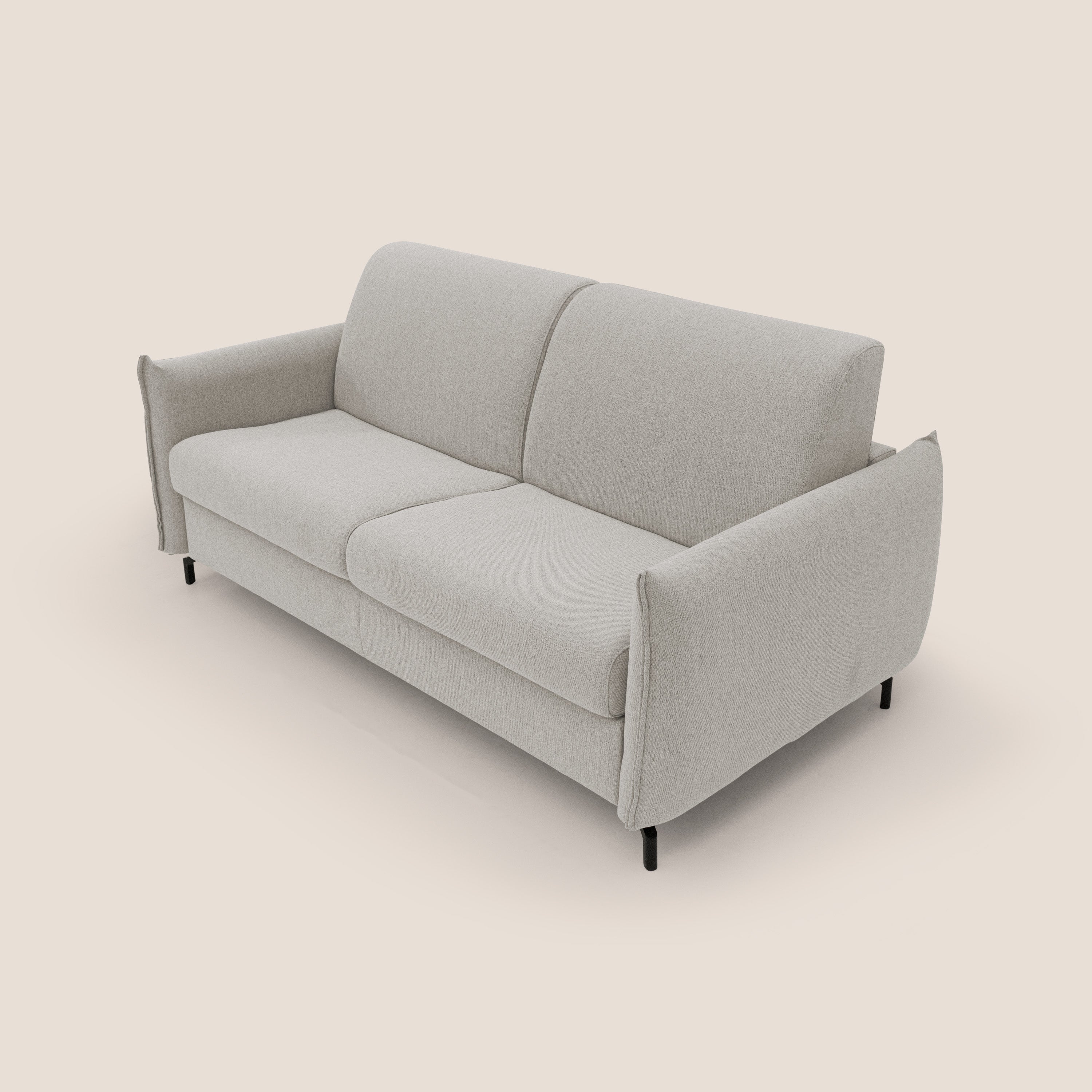 Scarlet divano letto in tessuto misto cotone impermeabile T19 panna - divani.store