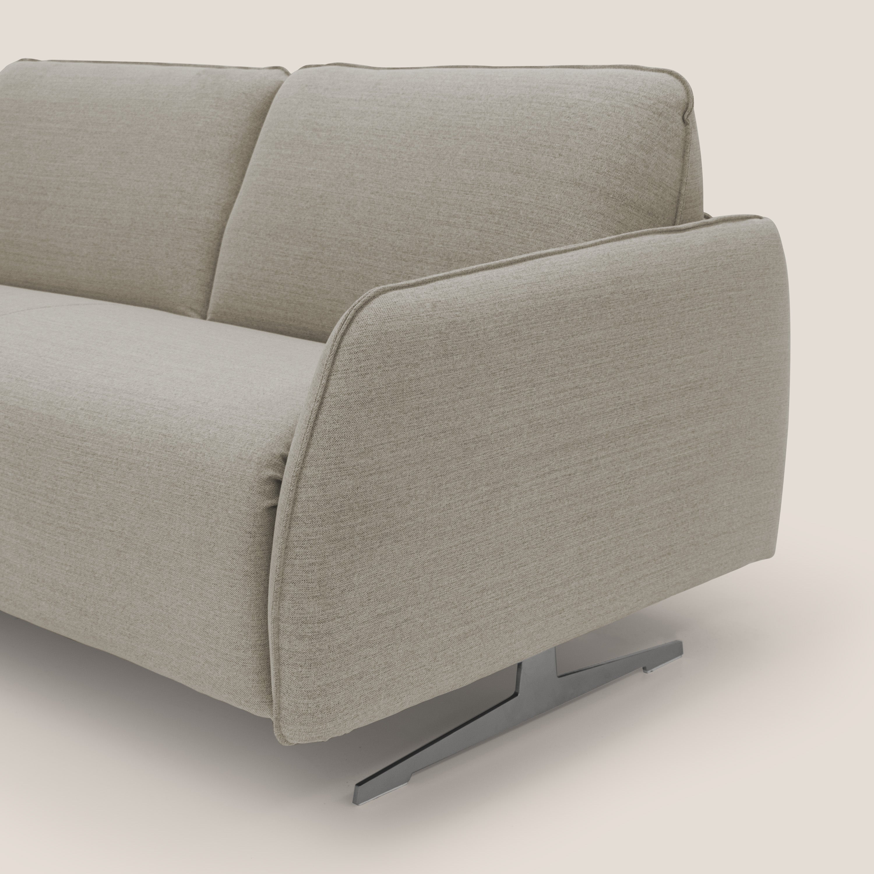 Texas Divano letto matrimoniale moderno in tessuto impermeabile T19 sabbia - divani.store