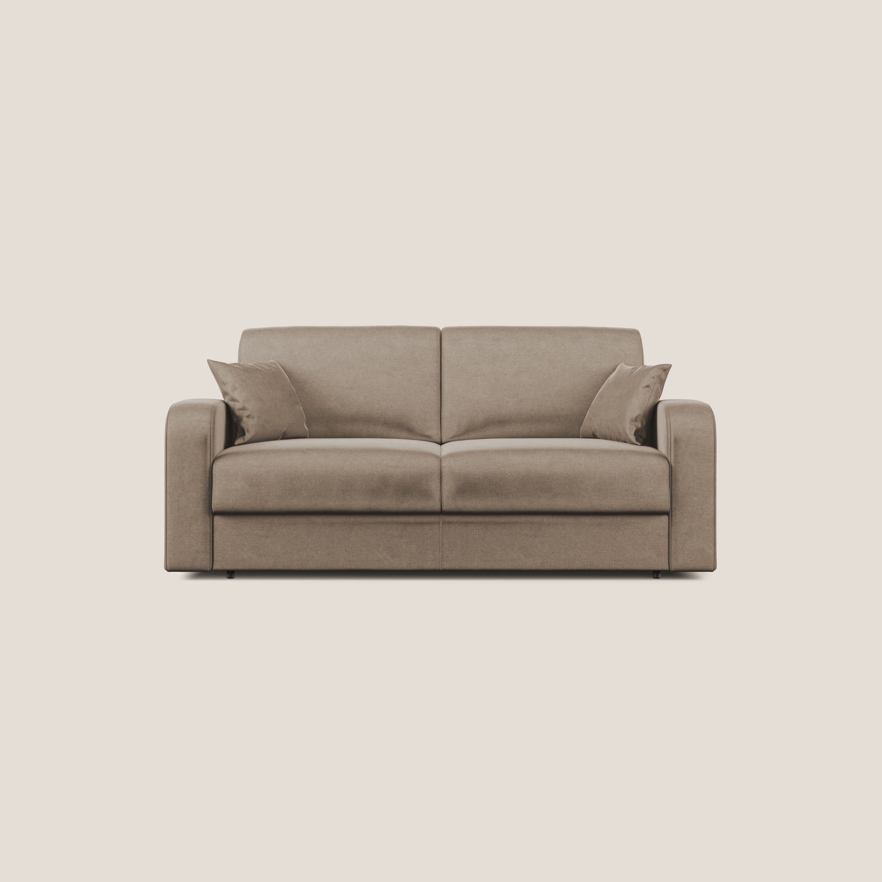 Lebron Divano letto matrimoniale in velluto morbido T01 marrone - divani.store