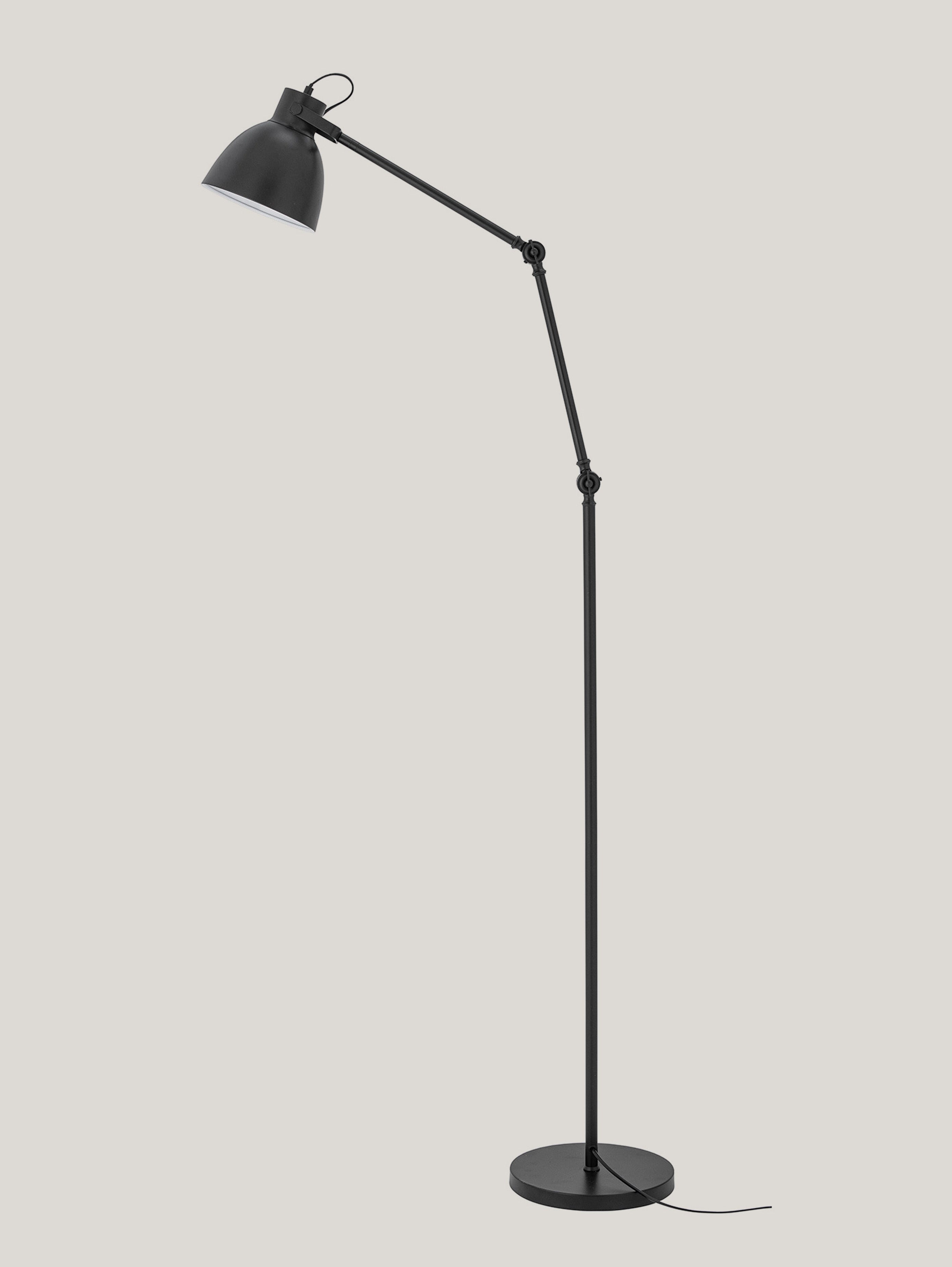 Barca lampada da terra in metallo nero regolabile - divani.store