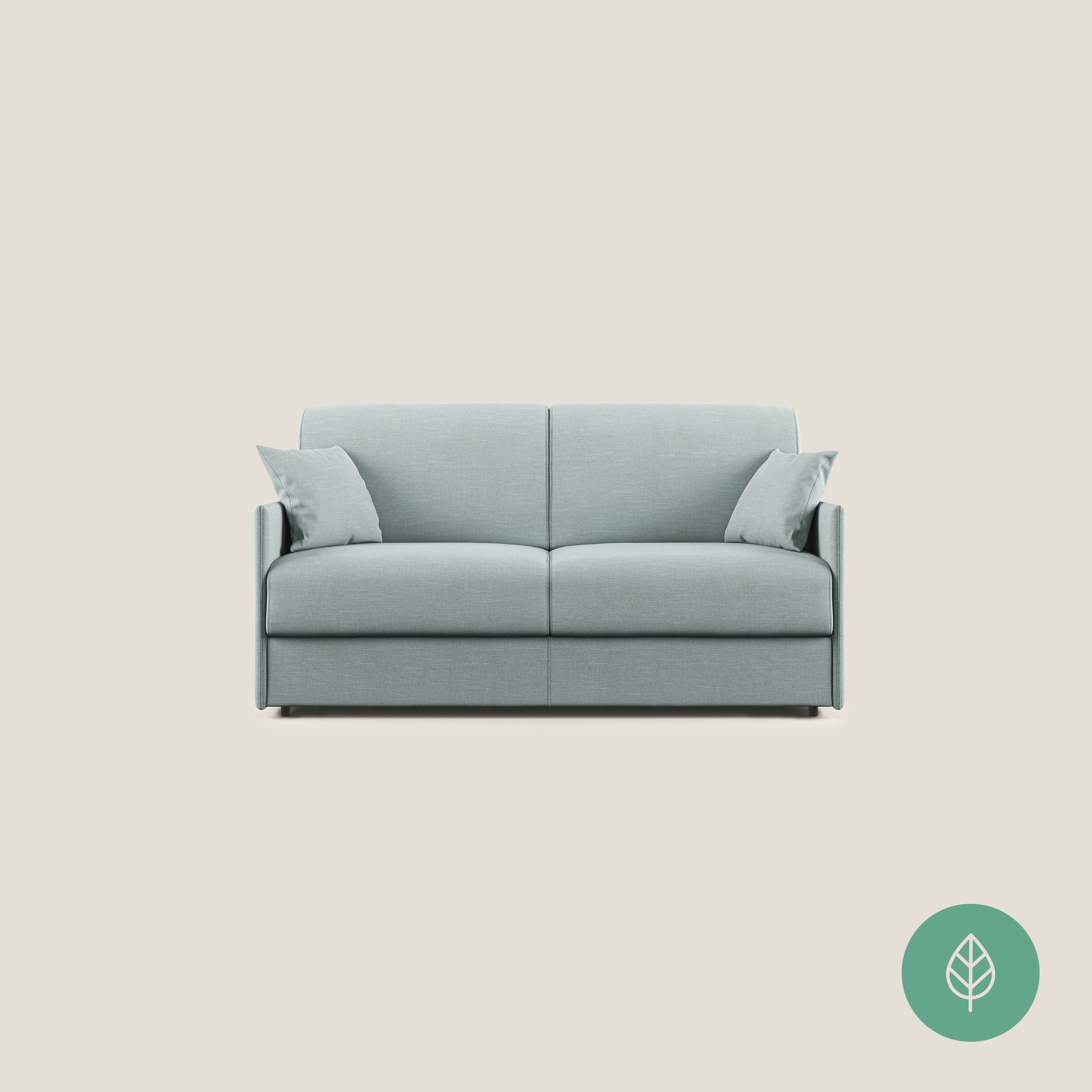 Evans Divano letto in tessuto Ecosostenibile azzurro - divani.store