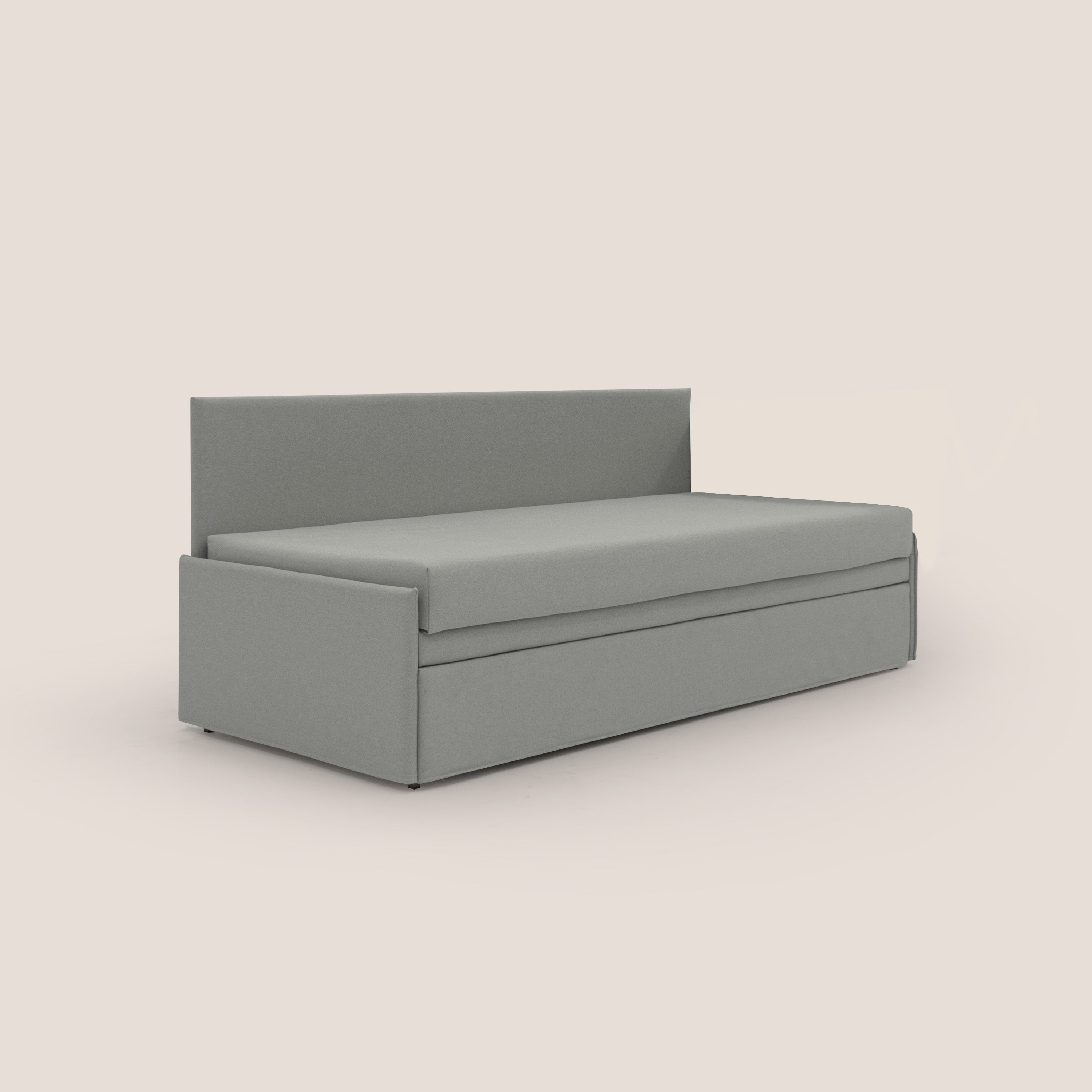 Naviglio Divano duplex con doppio letto in tessuto simil cotone impermeabile T13 grigio - divani.store