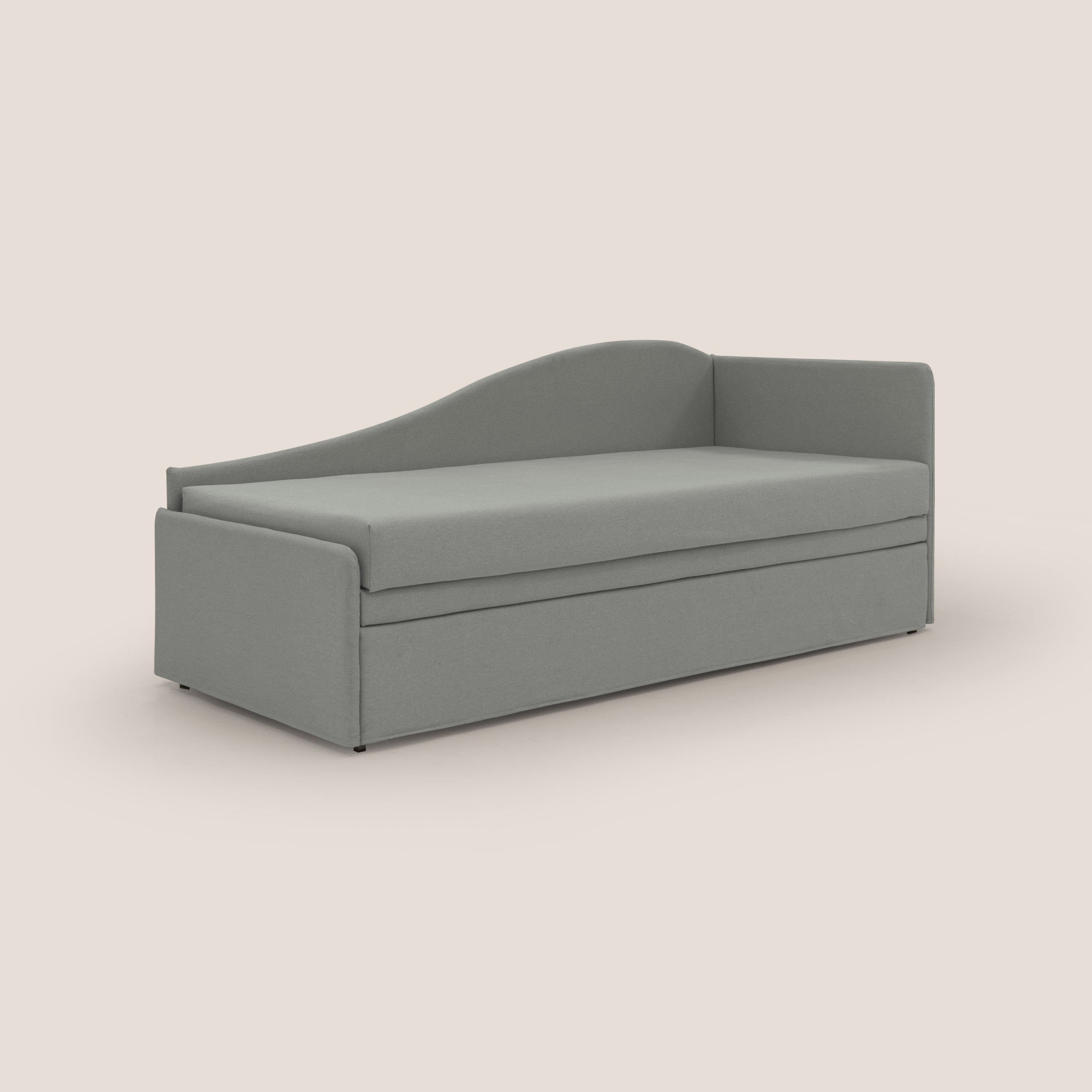 Nolo Divano duplex con doppio letto in tessuto simil cotone impermeabile T13 grigio - divani.store