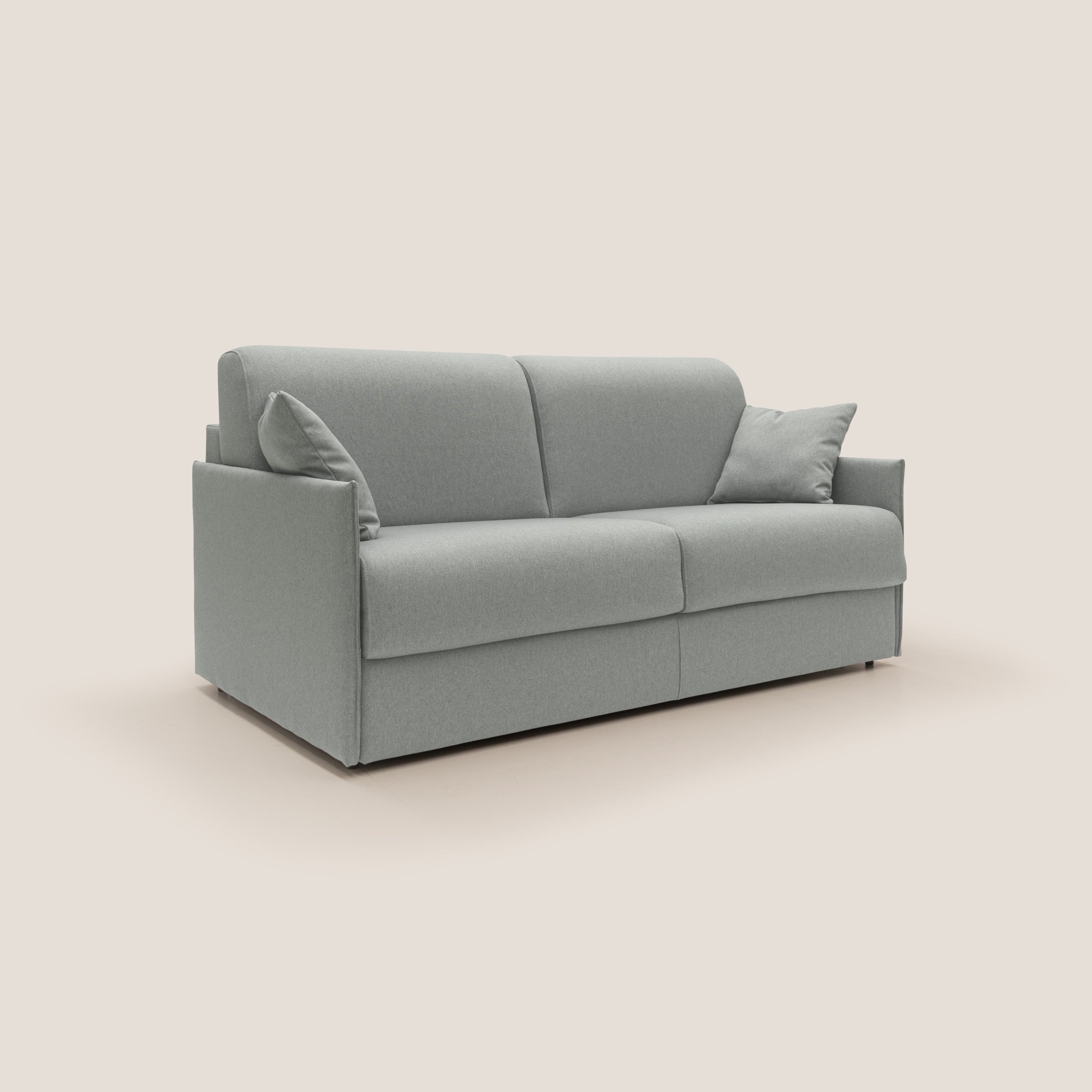 Evans Divano letto matrimoniale in tessuto impermeabile T13 grigio - divani.store