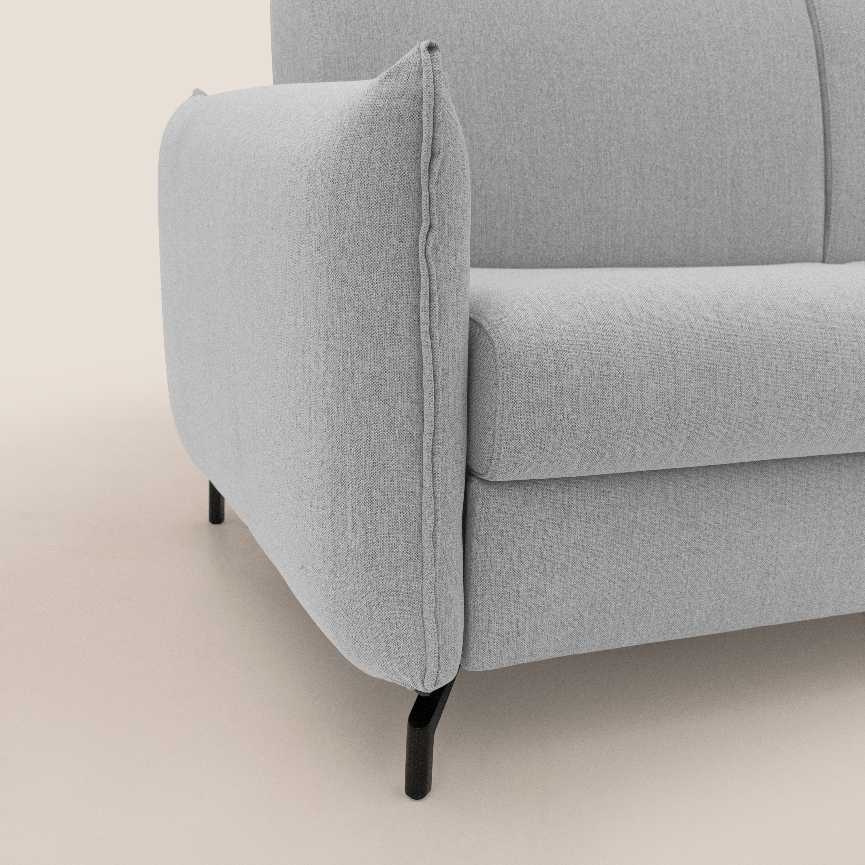 Scarlet divano letto in tessuto misto cotone impermeabile T19 grigio - divani.store