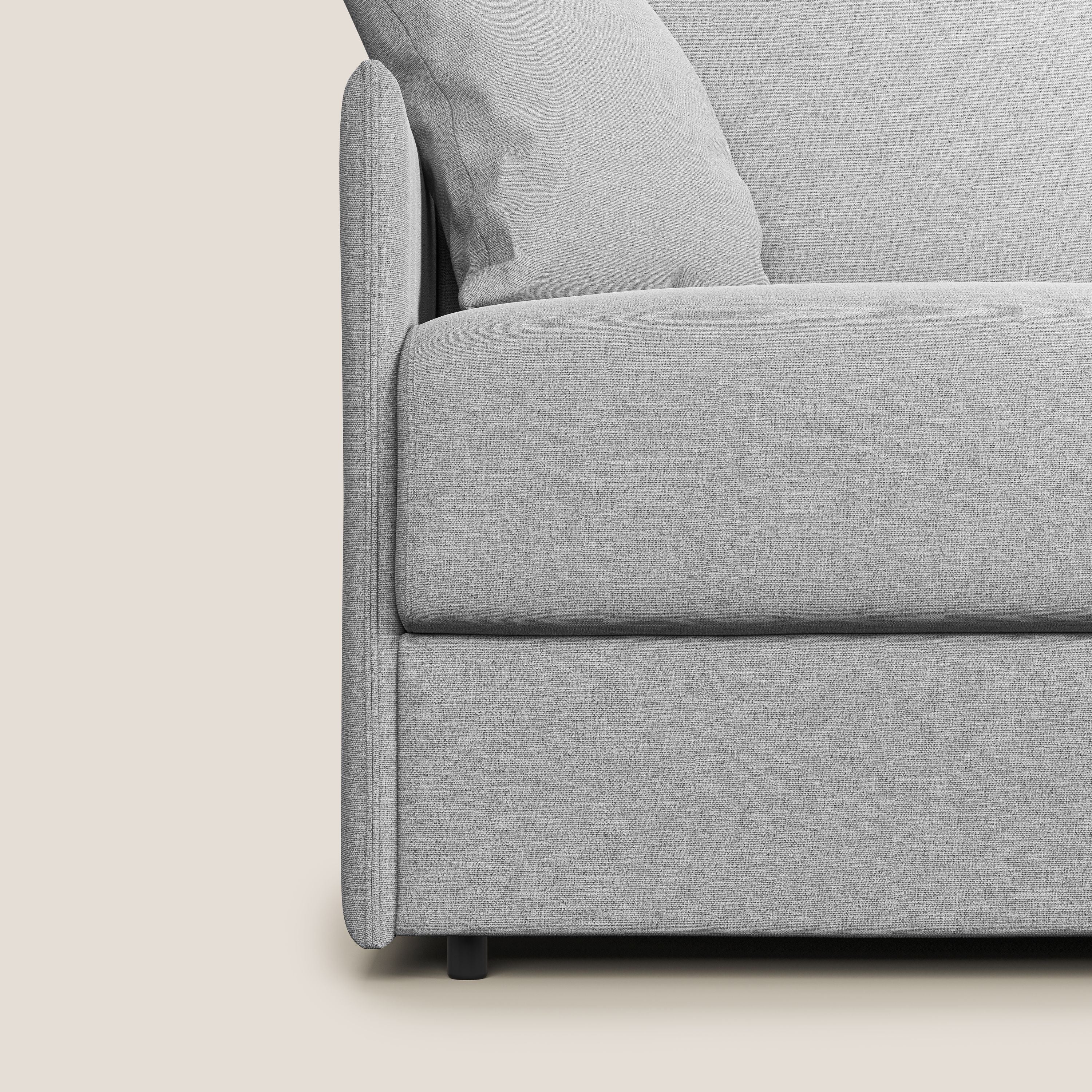 Evans Divano letto in tessuto Ecosostenibile grigio - divani.store