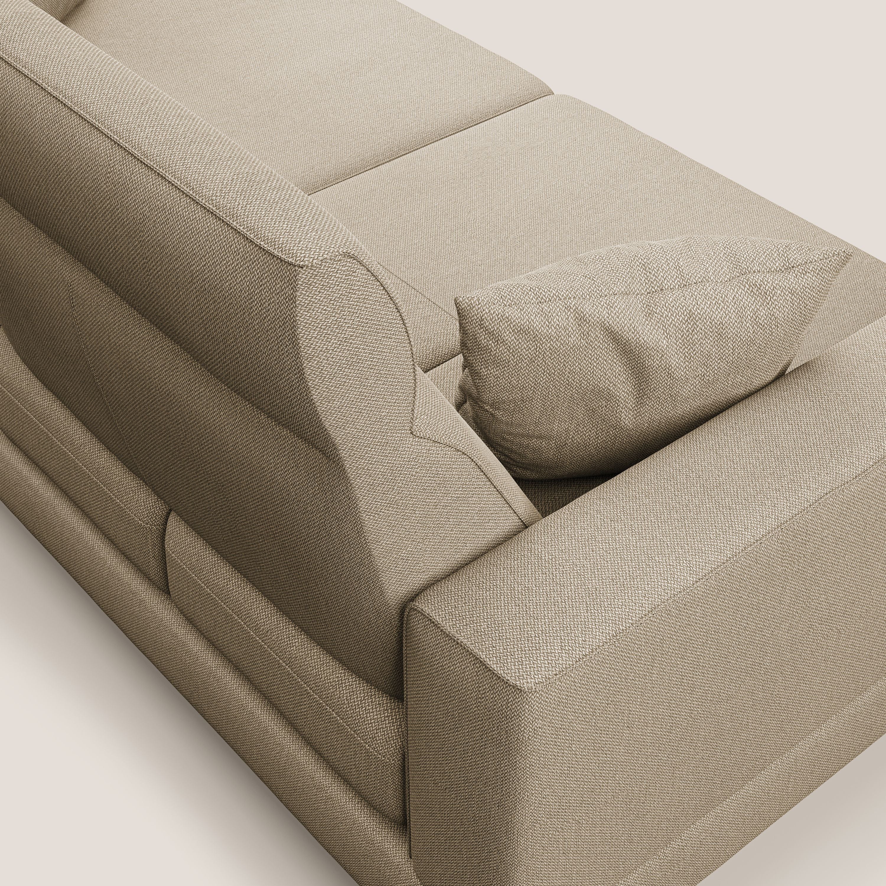 Slide Divano con schienali traslanti e poggiatesta in tessuto smacchiabile T05 beige - divani.store