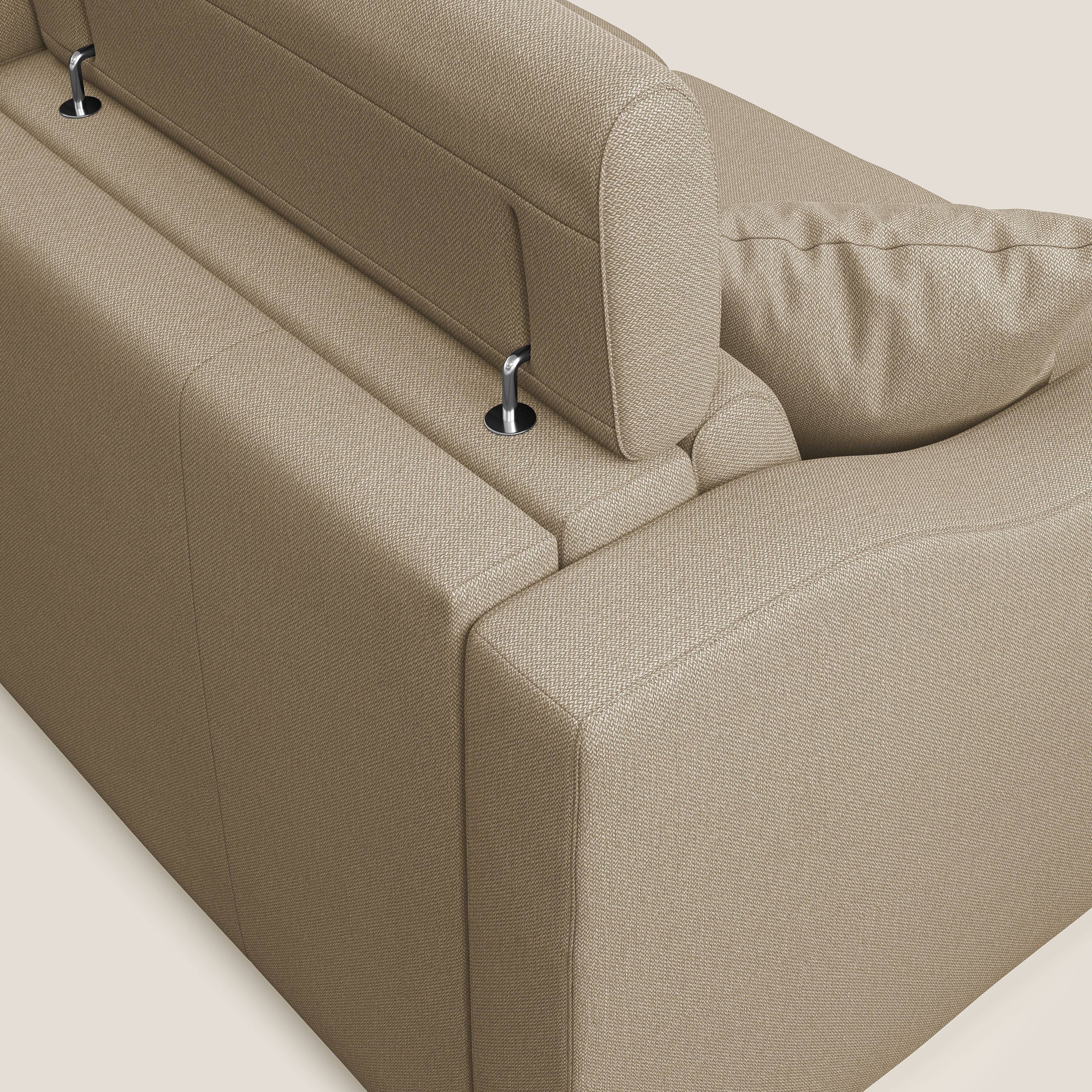 Amber divano letto angolare in tessuto smacchiabile T05 beige - divani.store