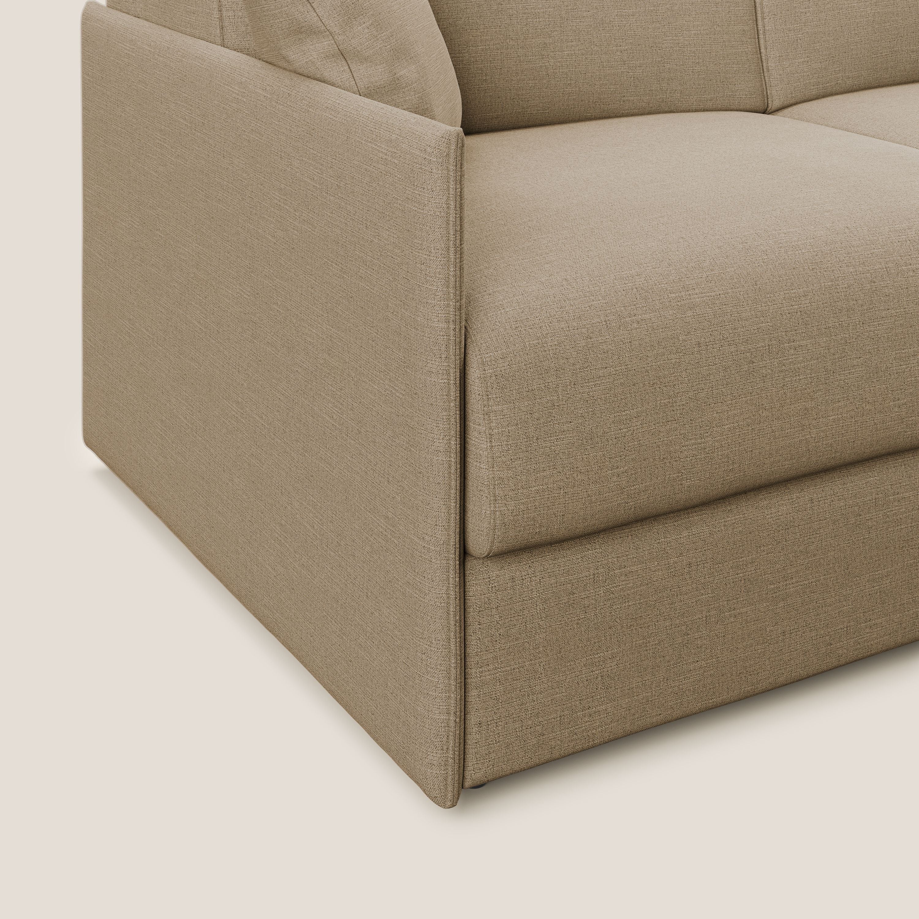 Evans Divano letto in tessuto Ecosostenibile beige - divani.store