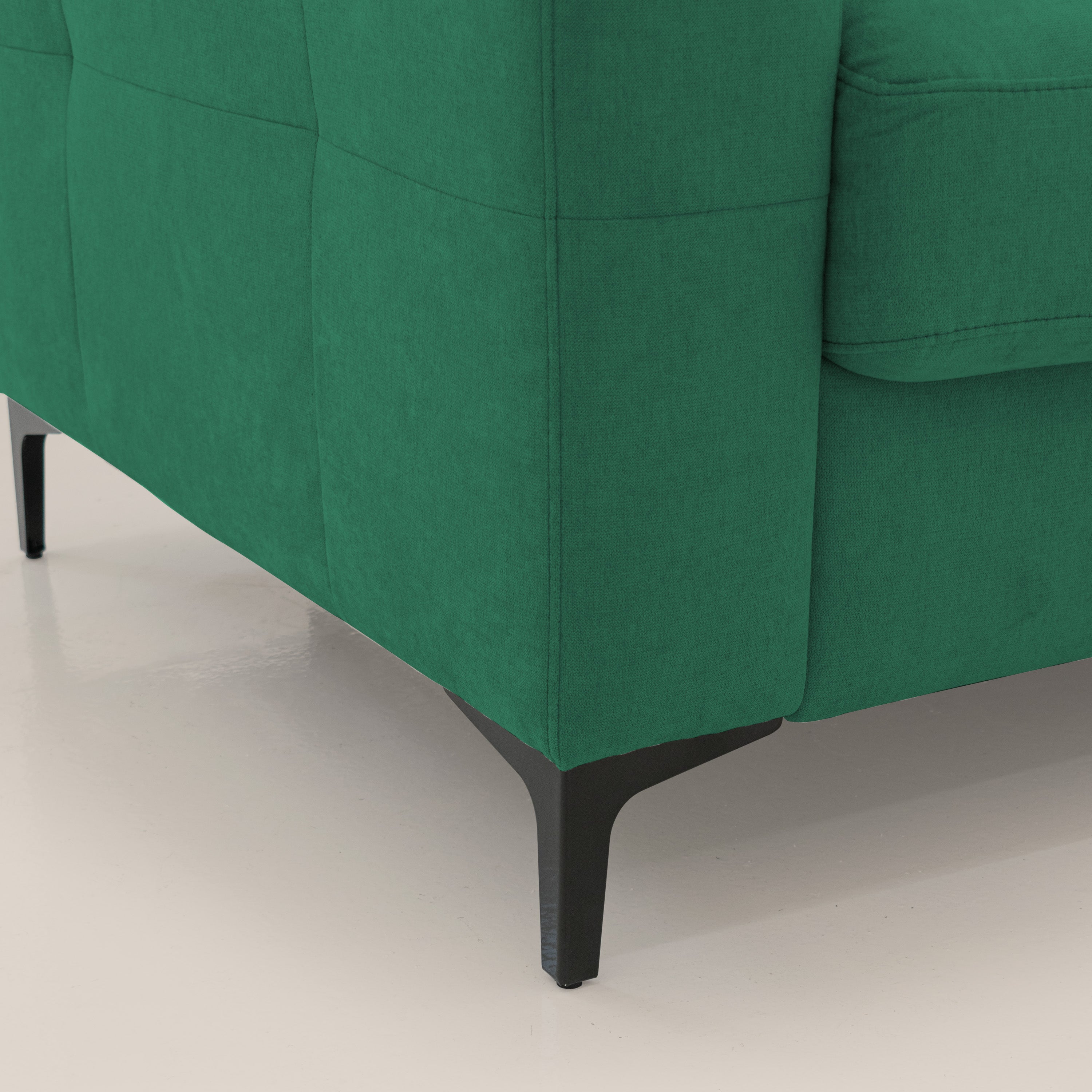 Gardenia divano letto materasso alto 18 cm con poggiatesta reclinabili e rivestimento impermeabile T02 verde - divani.store