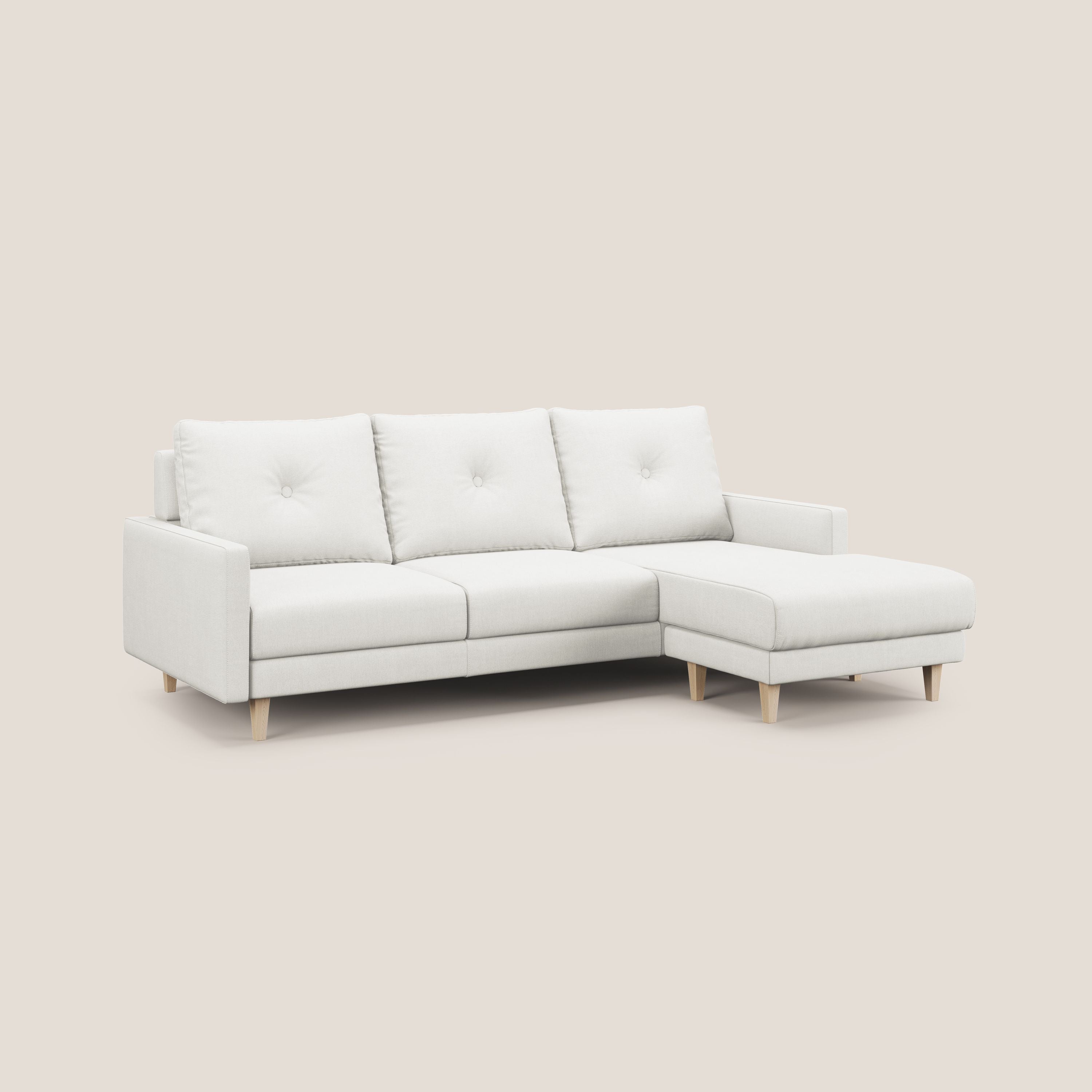 Matisse Divano angolare con sedute scorrevoli in tessuto morbido smacchiabile T17 - divani.store