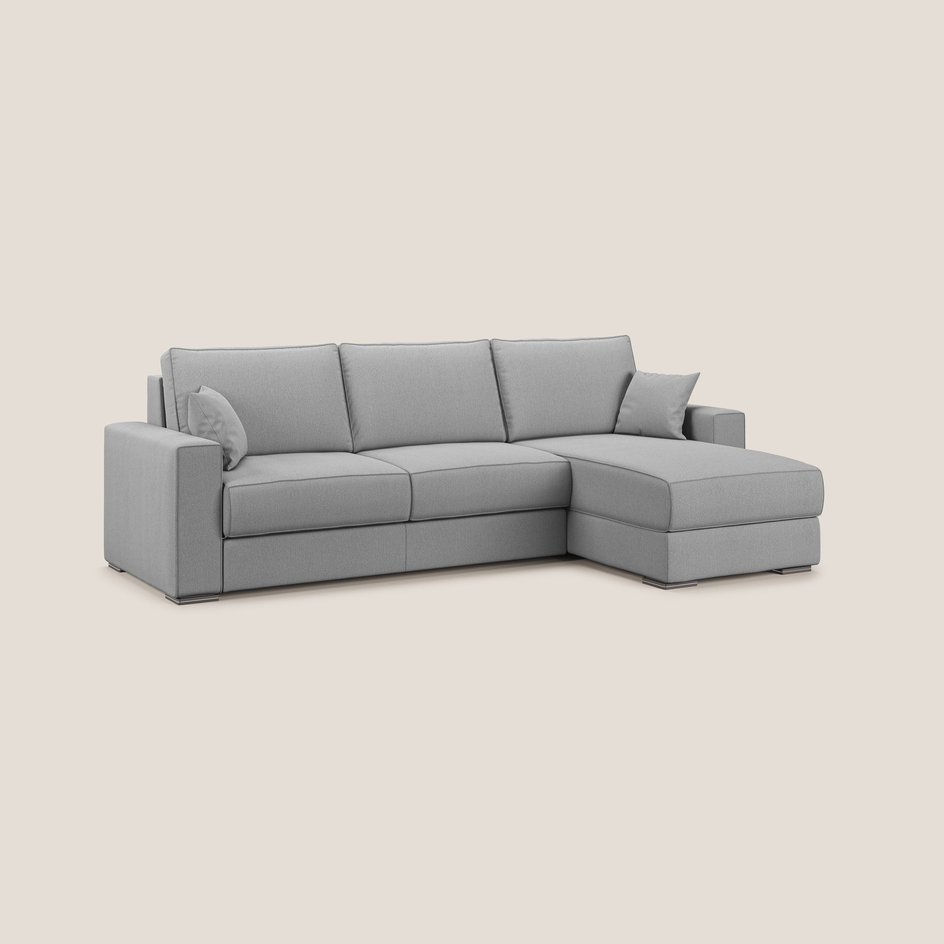Dream Divano letto angolare in tessuto smacchiabile T05 grigio - divani.store