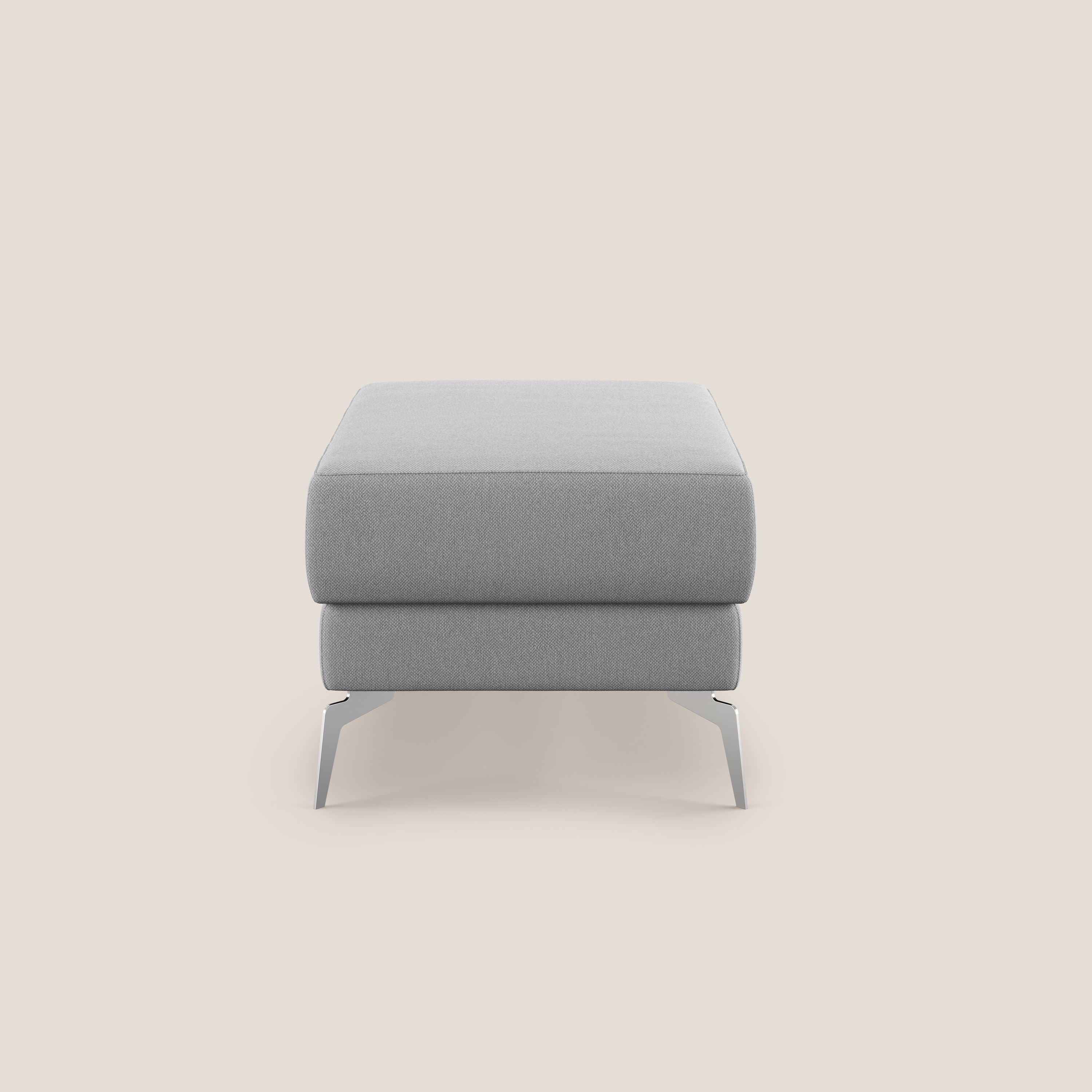 Star Pouf con piedini alti in tessuto smacchiabile T05 grigio - divani.store