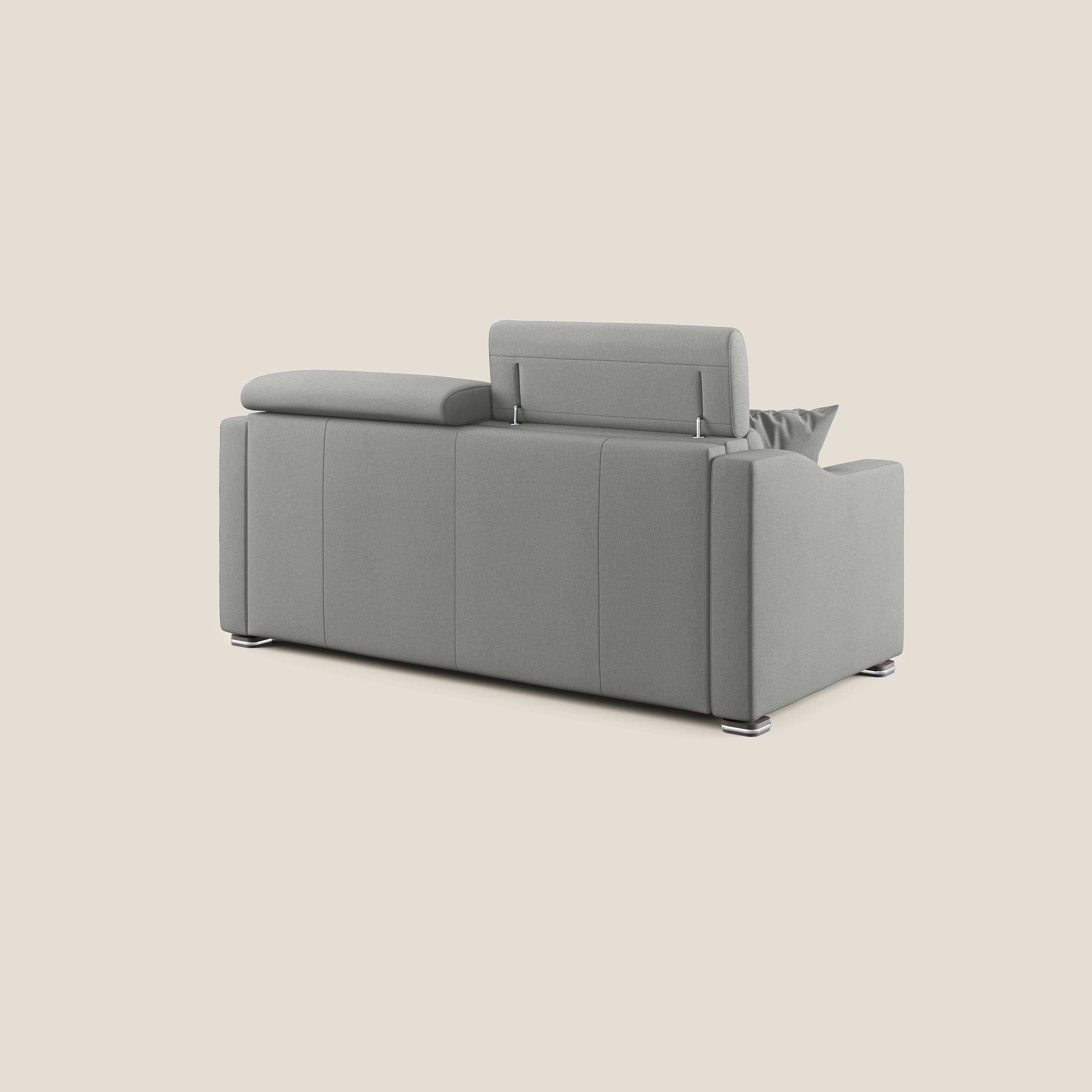Amber divano letto matrimoniale in tessuto smacchiabile T05 grigio - divani.store