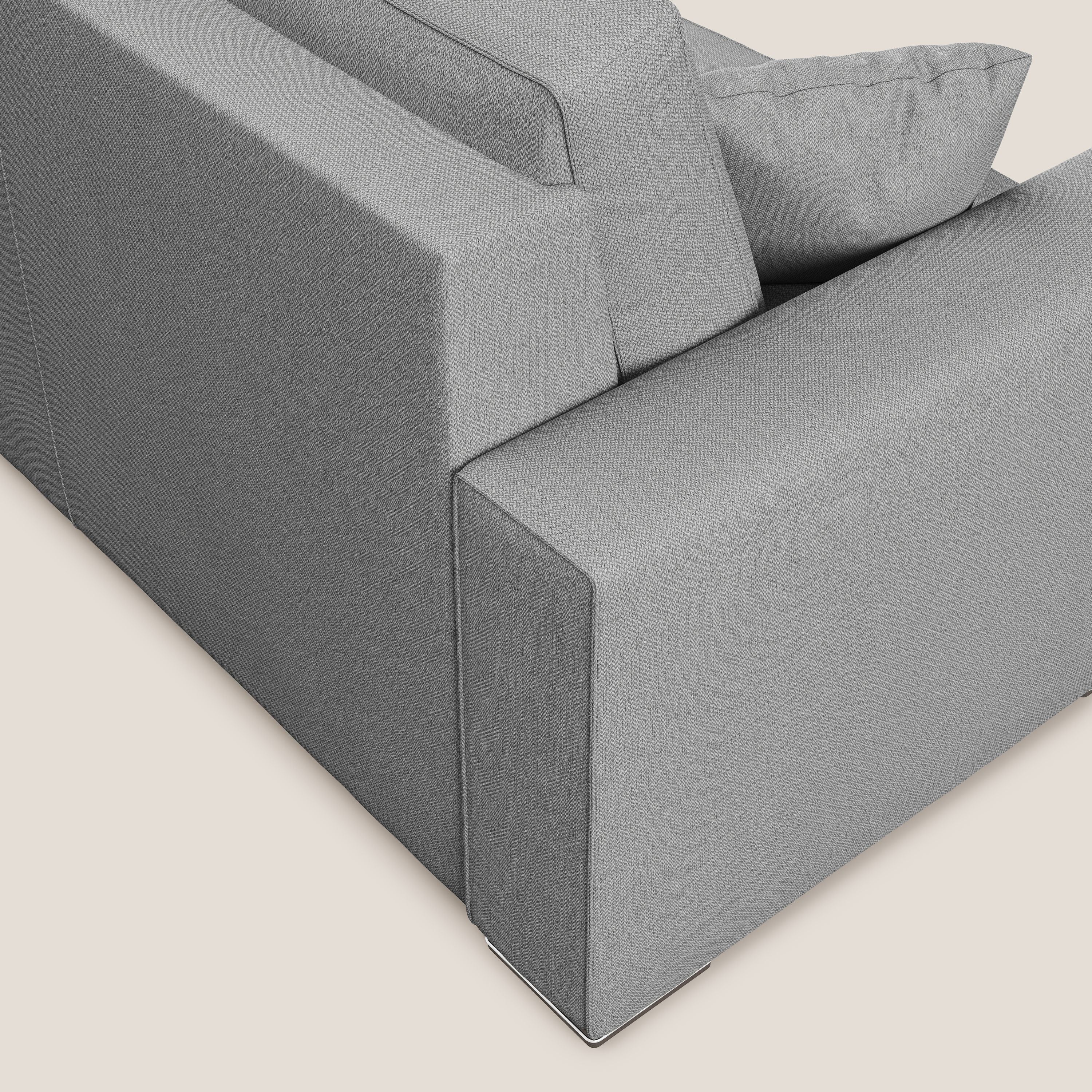 Dream Divano letto moderno dai morbidi cuscini in tessuto smacchiabile T05 grigio - divani.store