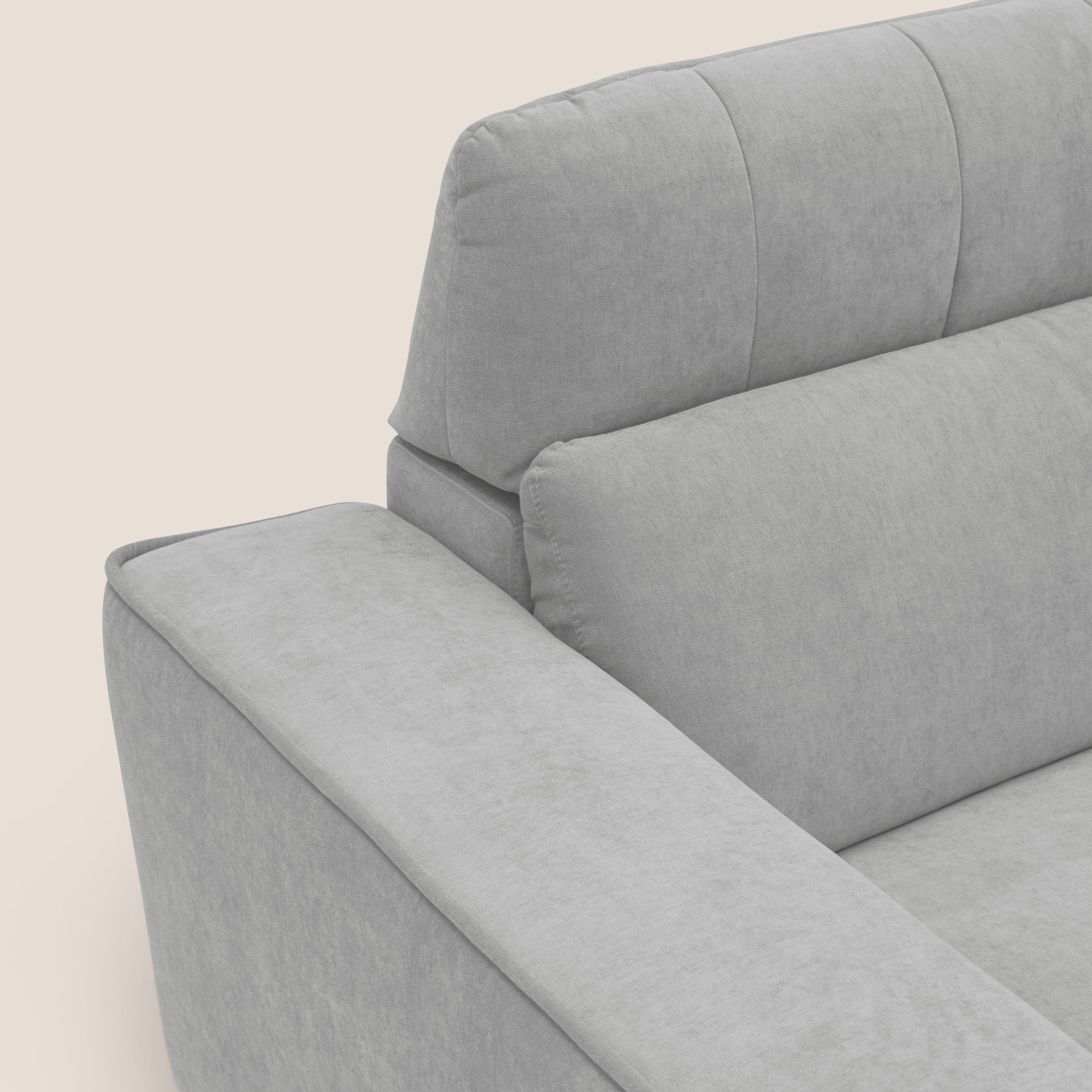 Clark Divano modulare 3 sedute con opzione relax elettrico in tessuto smacchiabile impermeabile T17 grigio - divani.store