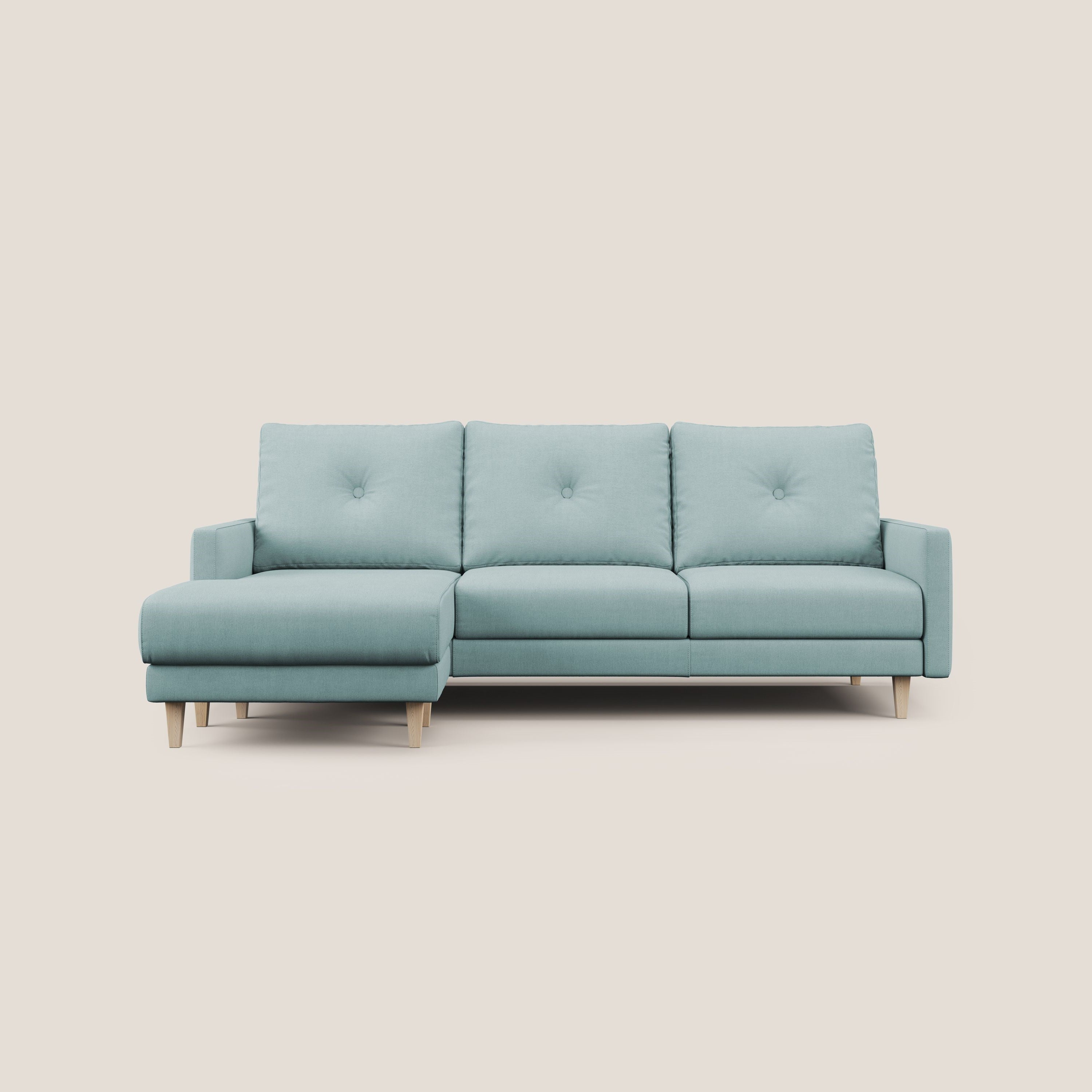 Matisse Divano angolare con sedute scorrevoli in tessuto morbido smacchiabile T17 - divani.store