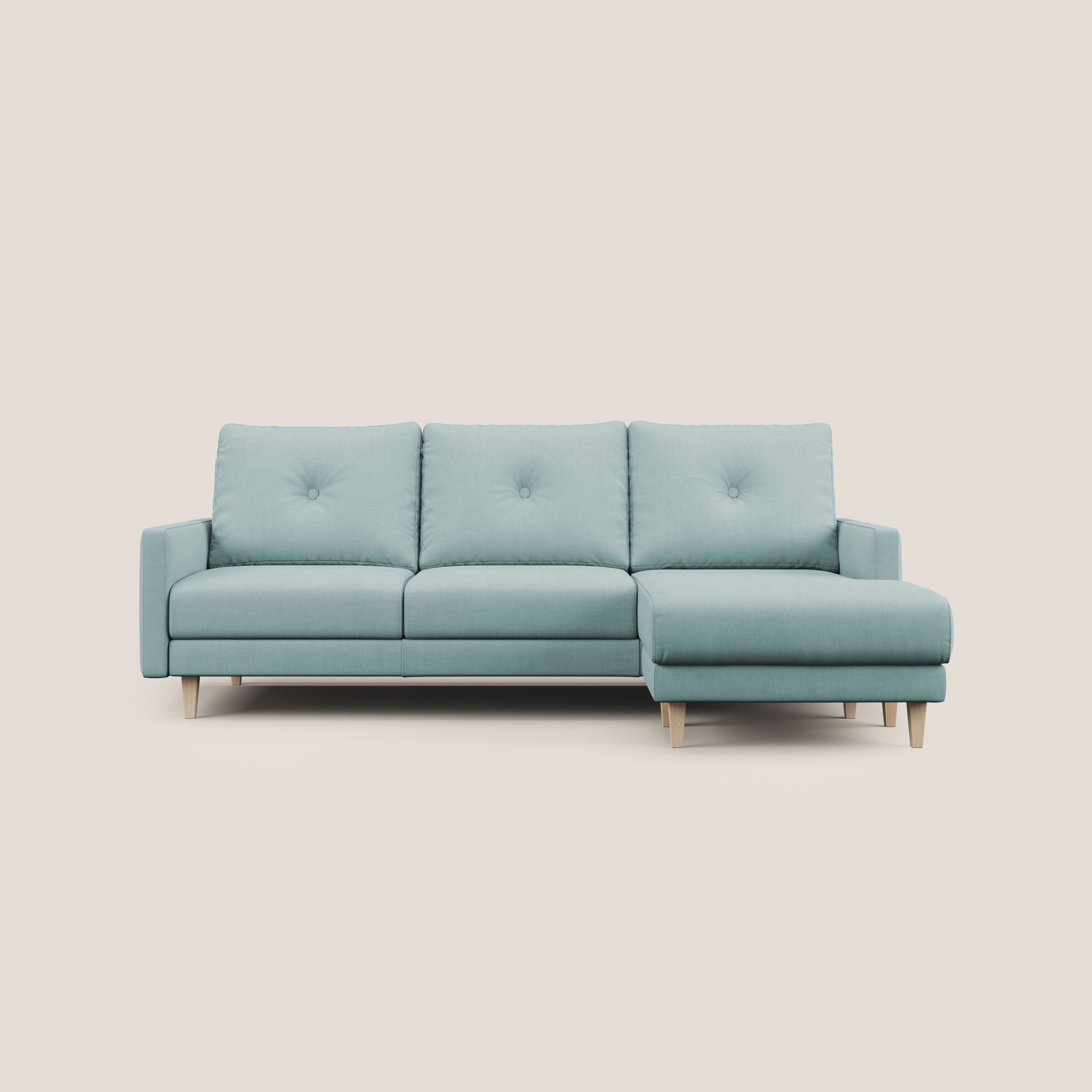 Matisse Divano angolare con sedute scorrevoli in tessuto morbido smacchiabile T17 - divani.store