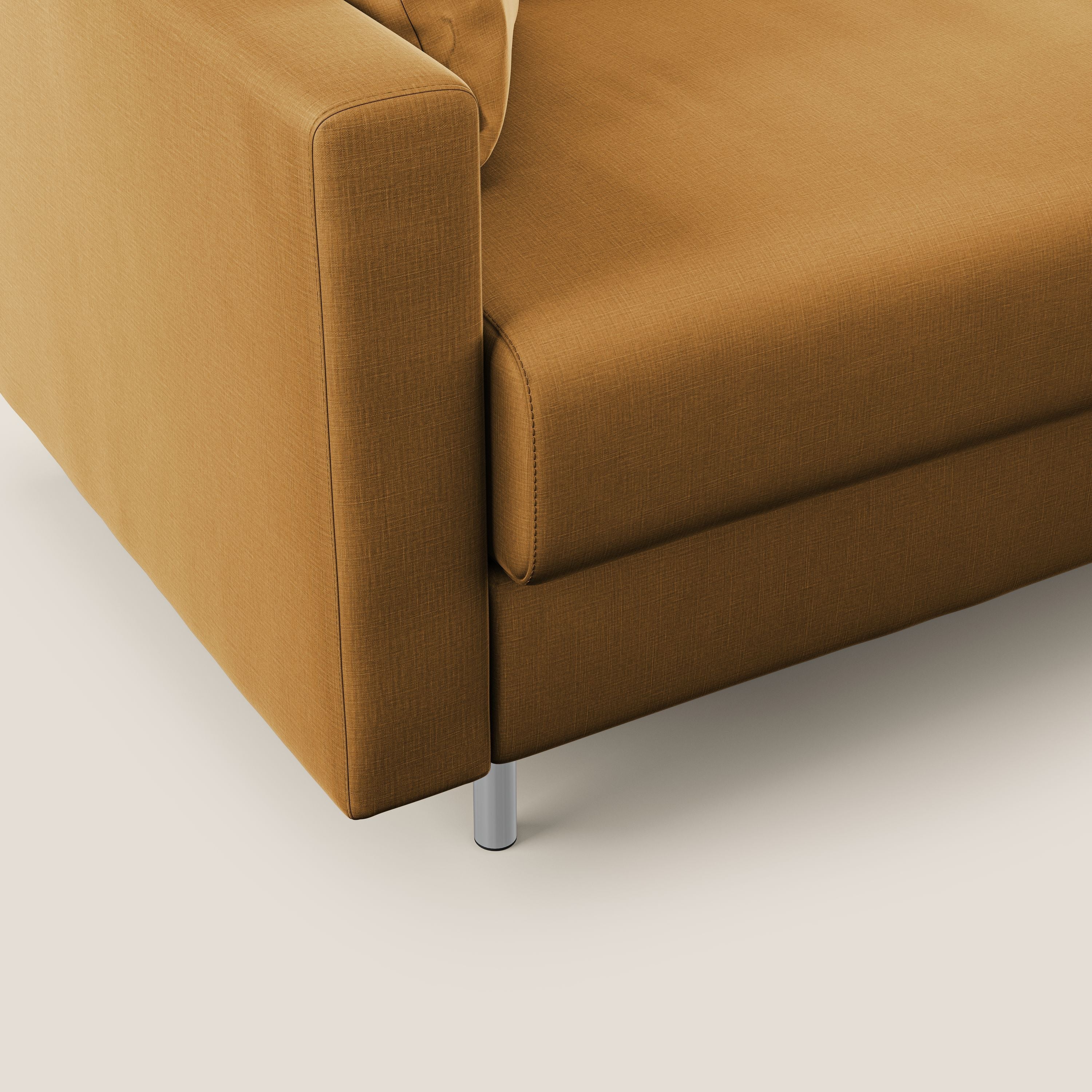 Andromeda divano letto angolare in velluto morbido impermeabile T01 oro - divani.store