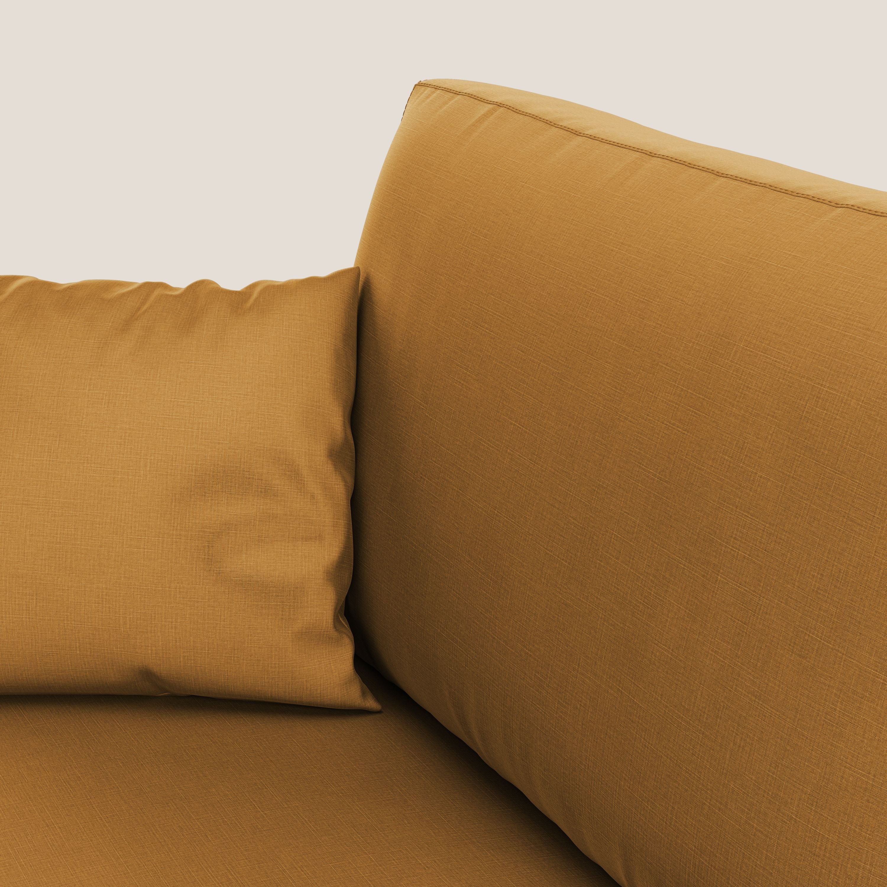 Andromeda divano letto angolare in velluto morbido impermeabile T01 oro - divani.store