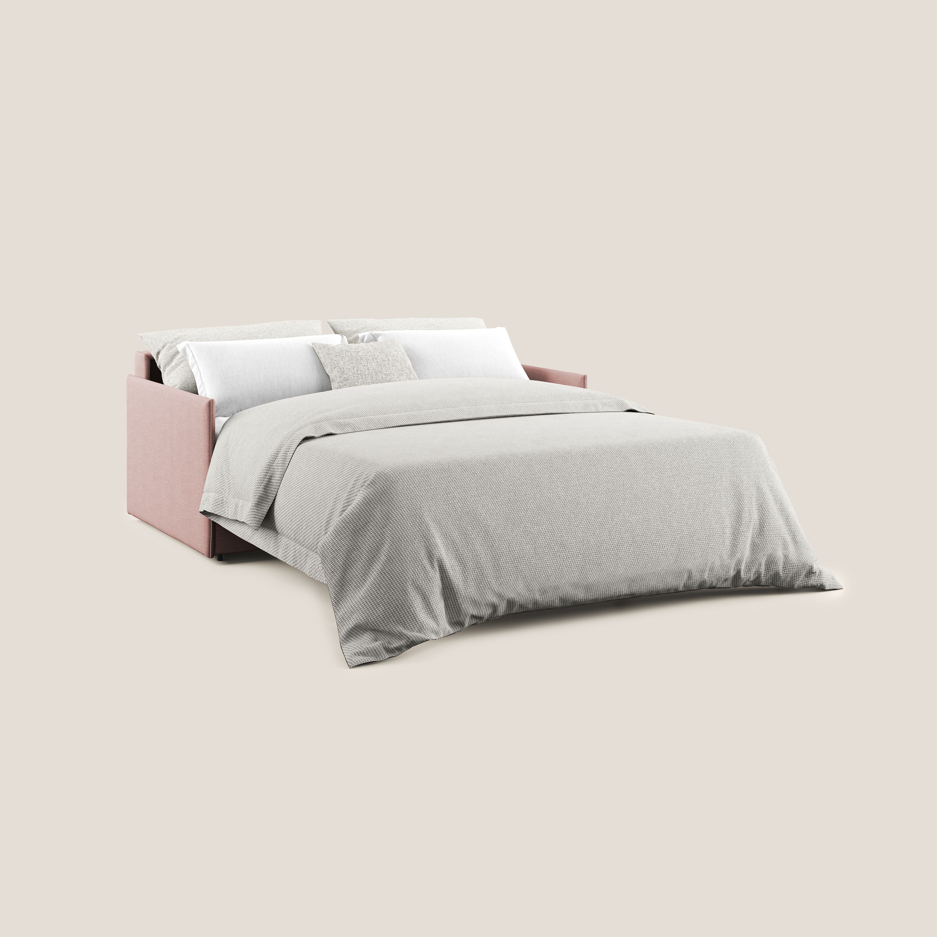 Evans Divano letto in tessuto Ecosostenibile salmone - divani.store