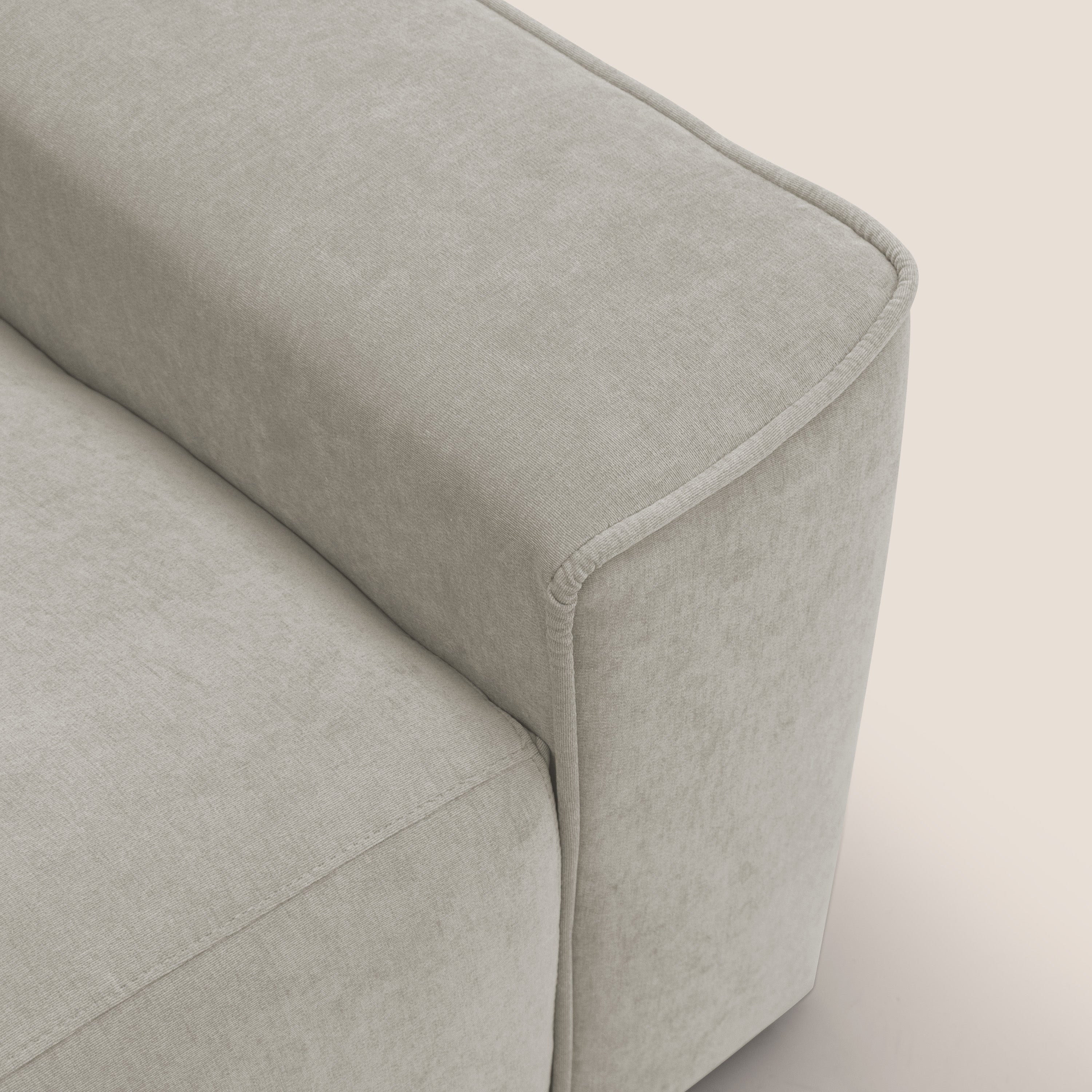 Clark Divano modulare angolare REVERSIBILE con opzione relax elettrico in tessuto smacchiabile impermeabile T17 panna - divani.store