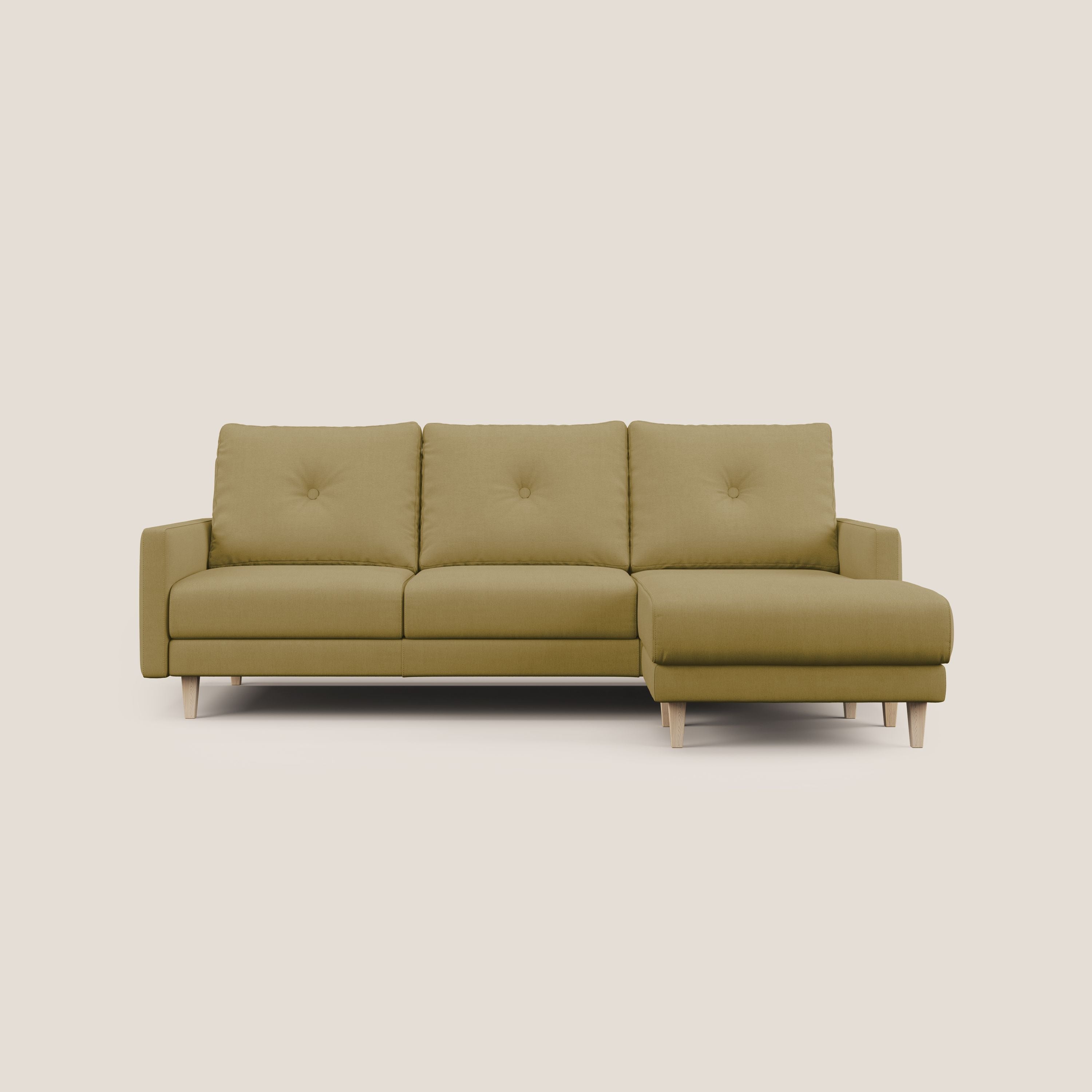 Matisse Divano angolare con sedute scorrevoli in tessuto morbido smacchiabile T17 - divani.store