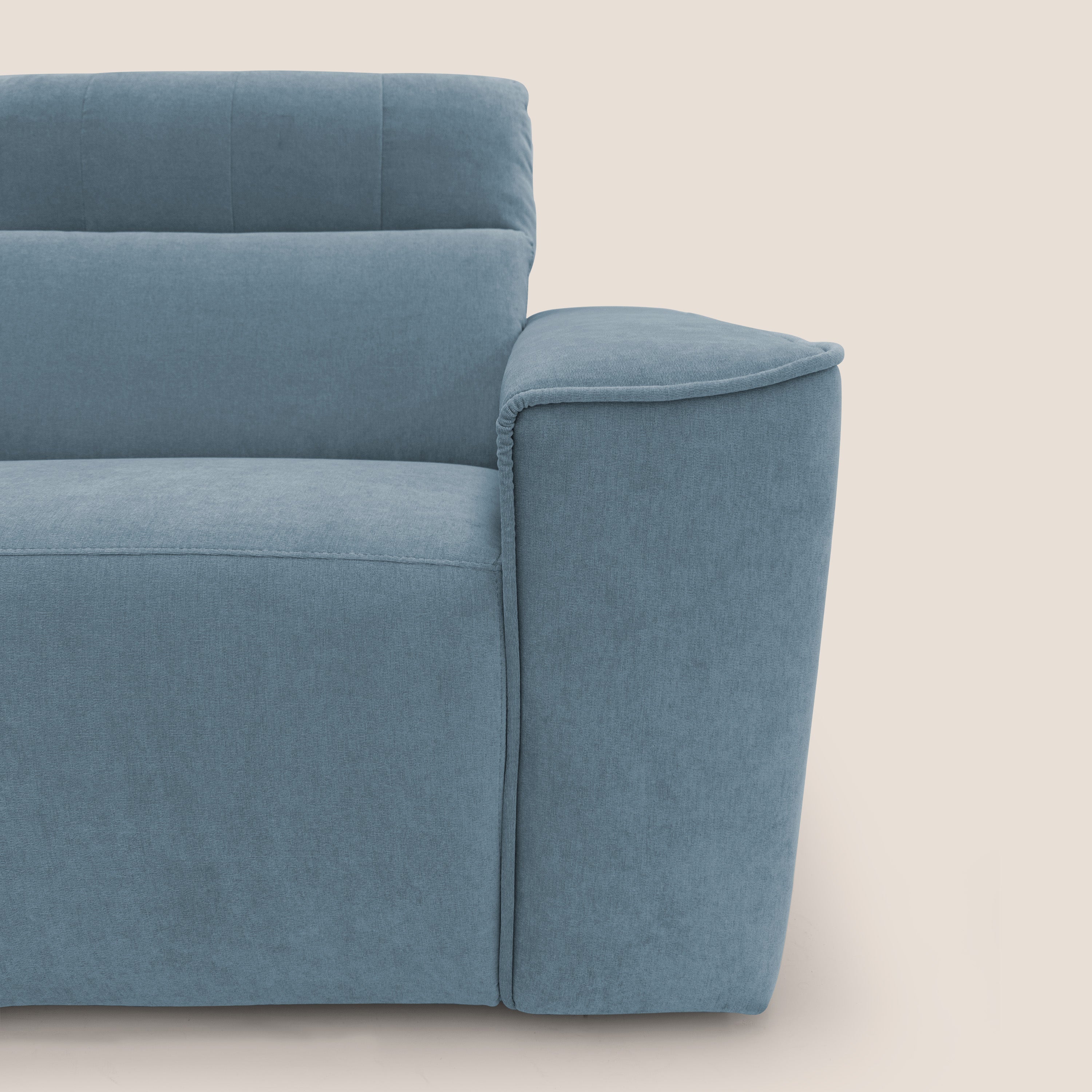 Clark Divano modulare con opzione relax elettrico in tessuto smacchiabile impermeabile T17 carta da zucchero - divani.store