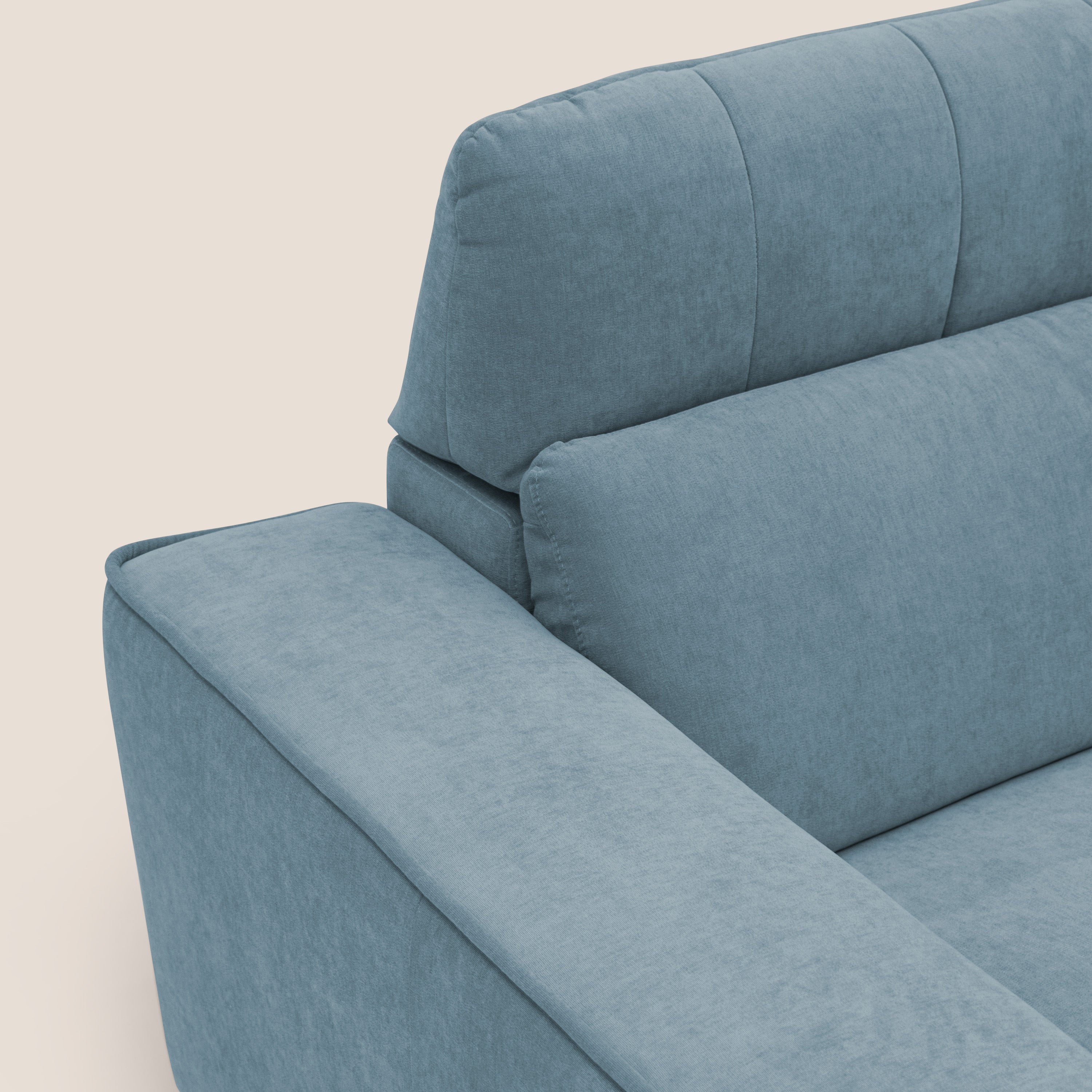 Clark Divano modulare con opzione relax elettrico in tessuto smacchiabile impermeabile T17 carta da zucchero - divani.store