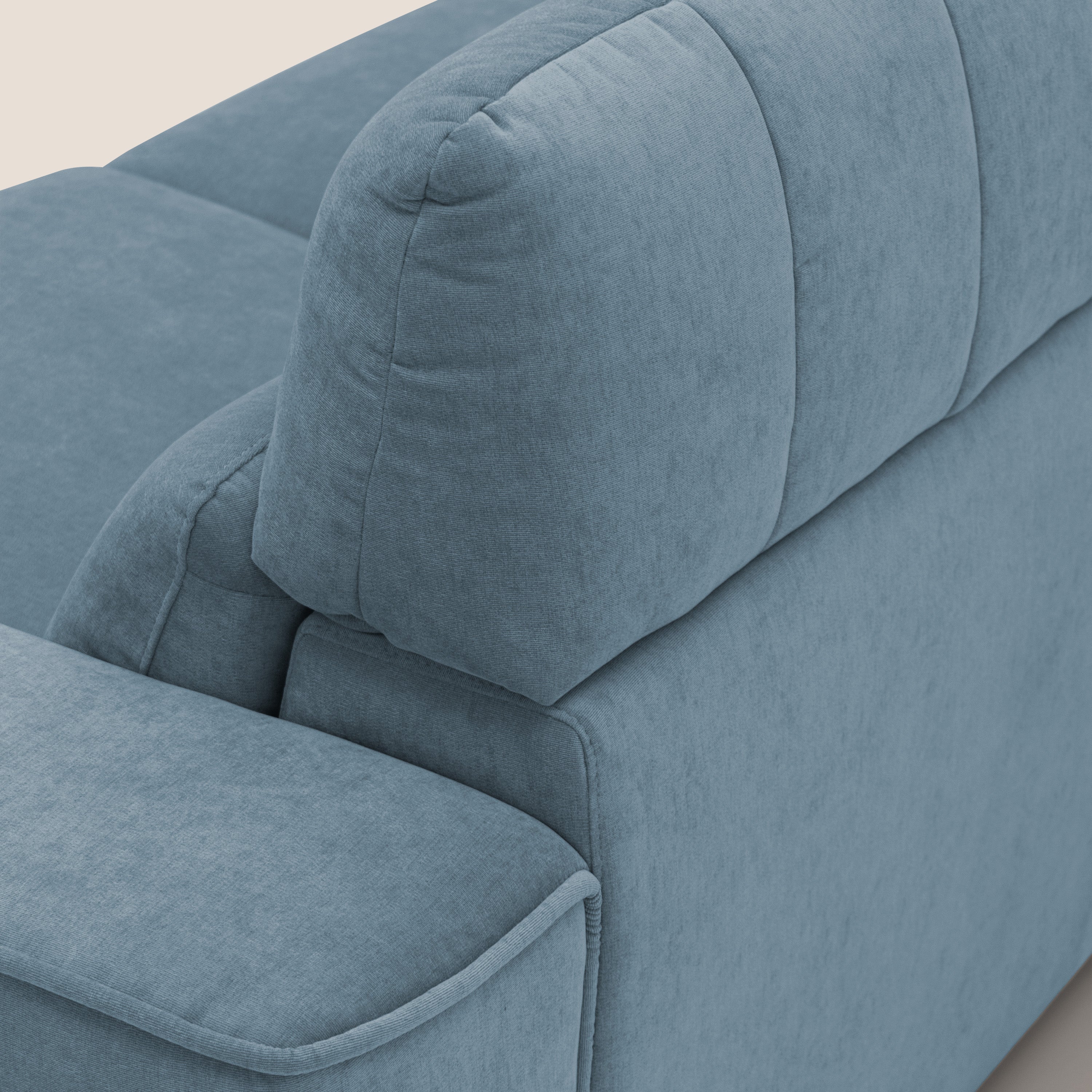 Clark Divano modulare 3 sedute con opzione relax elettrico in tessuto smacchiabile impermeabile T17 carta da zucchero - divani.store